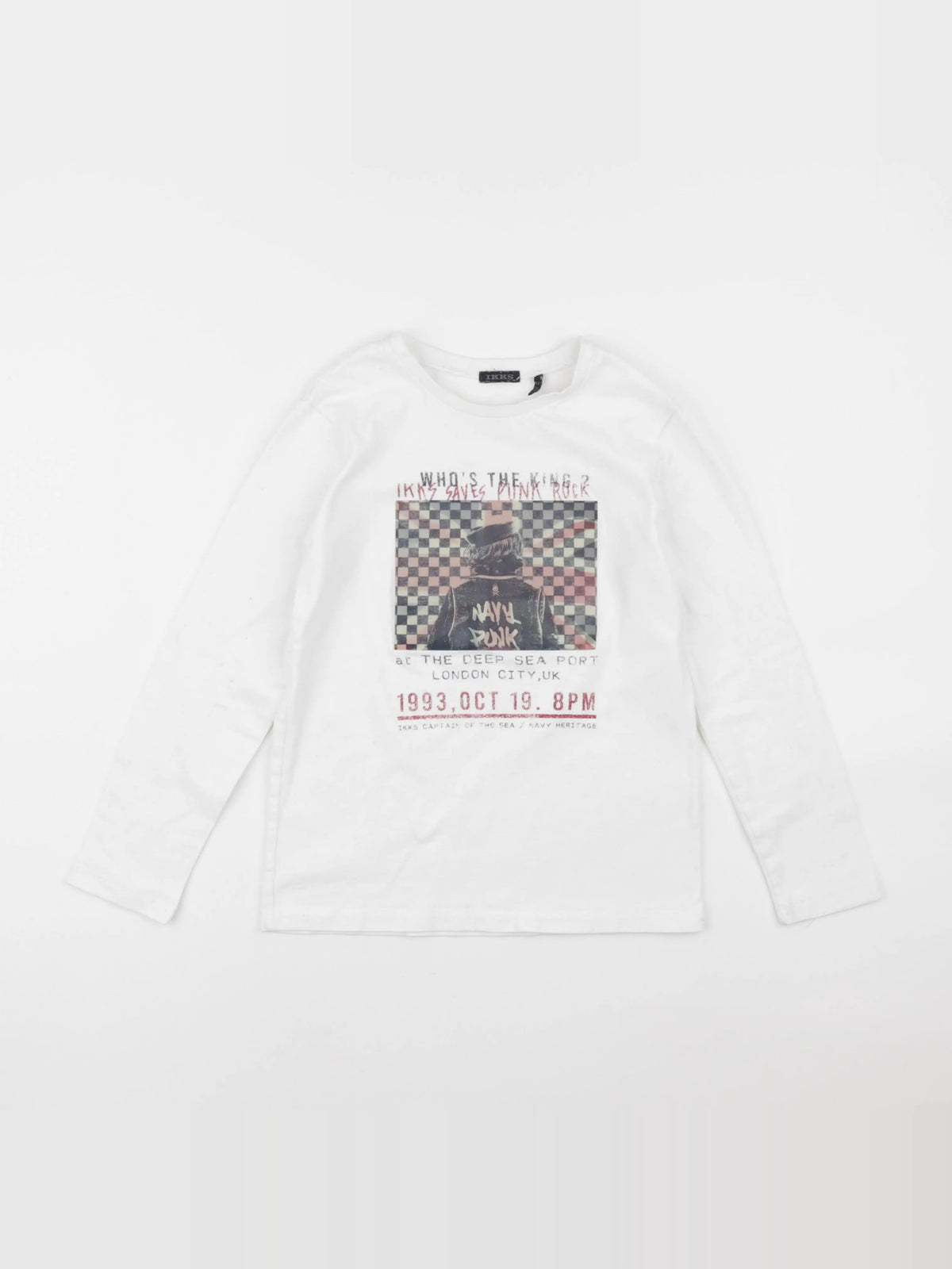IKKS - tee-shirt blanc - 8 ans