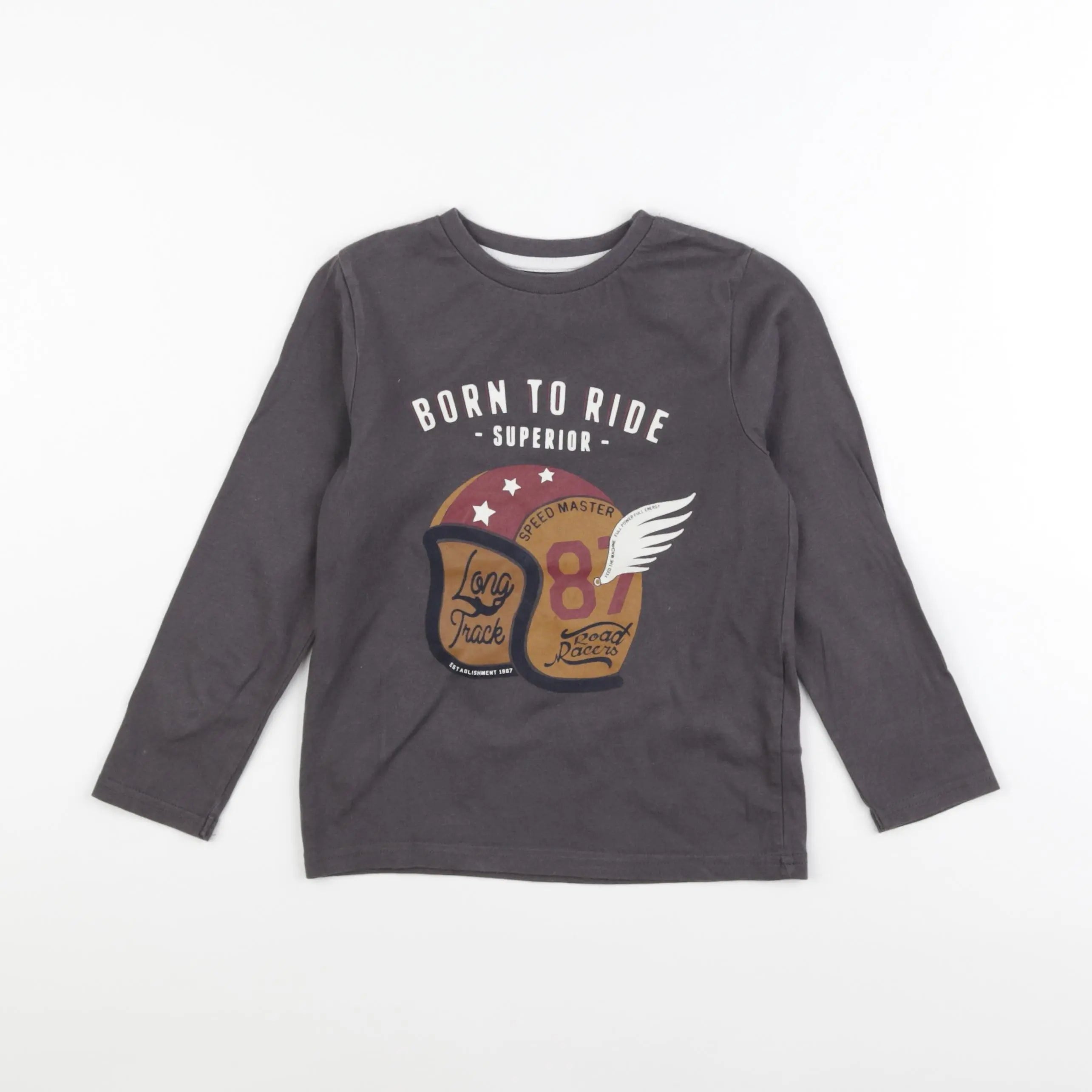 Vertbaudet - tee-shirt gris - 6 ans