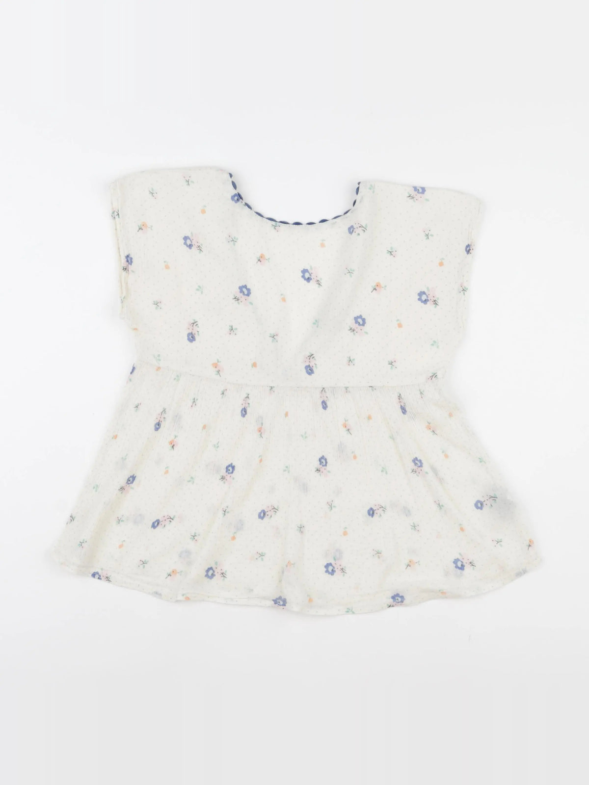 Emile et Ida - blouse blanc, bleu - 10 ans