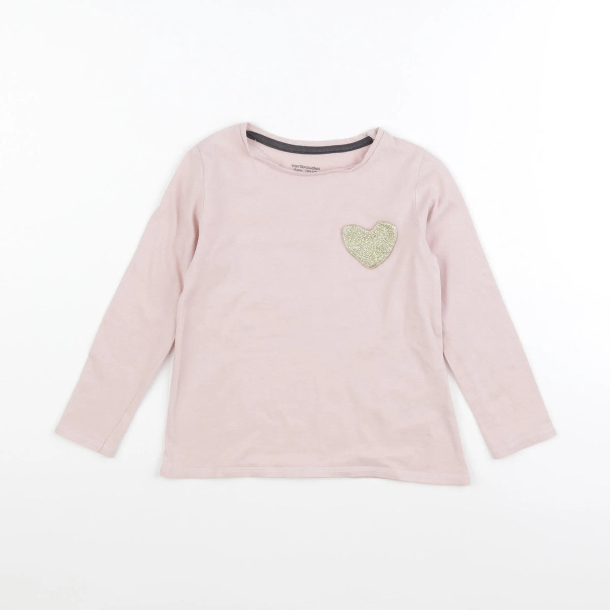Vertbaudet - tee-shirt rose, or - 4 ans