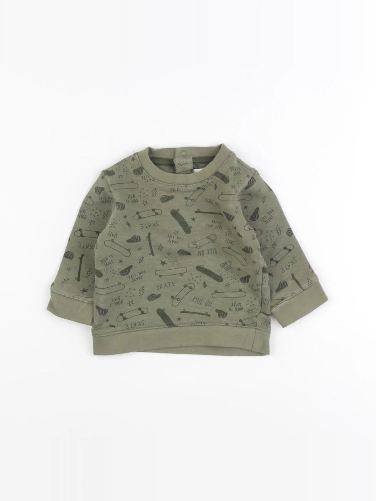 Vertbaudet - sweat vert - 3 mois