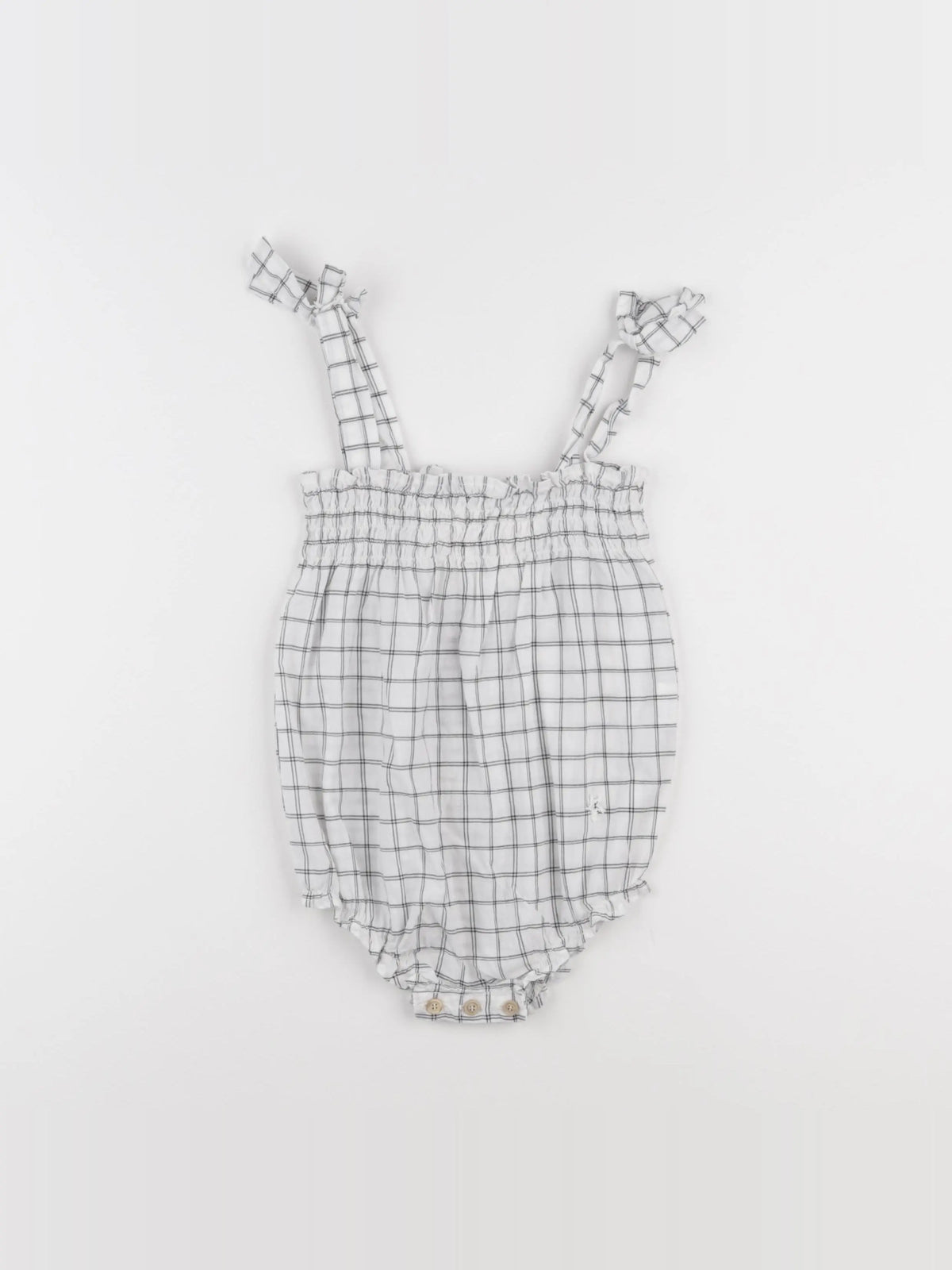 Tocoto vintage - combinaison blanc, gris - 6 mois
