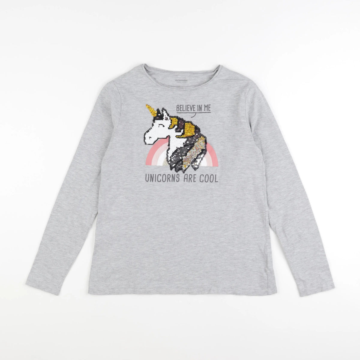 Vertbaudet - tee-shirt gris - 12 ans