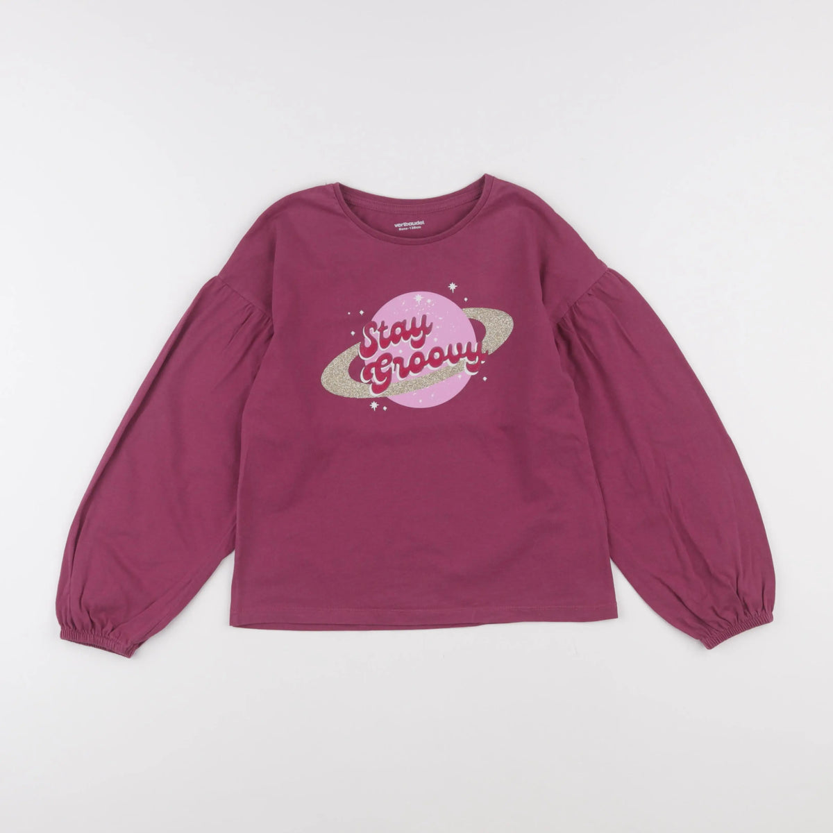 Vertbaudet - tee-shirt violet - 8 ans