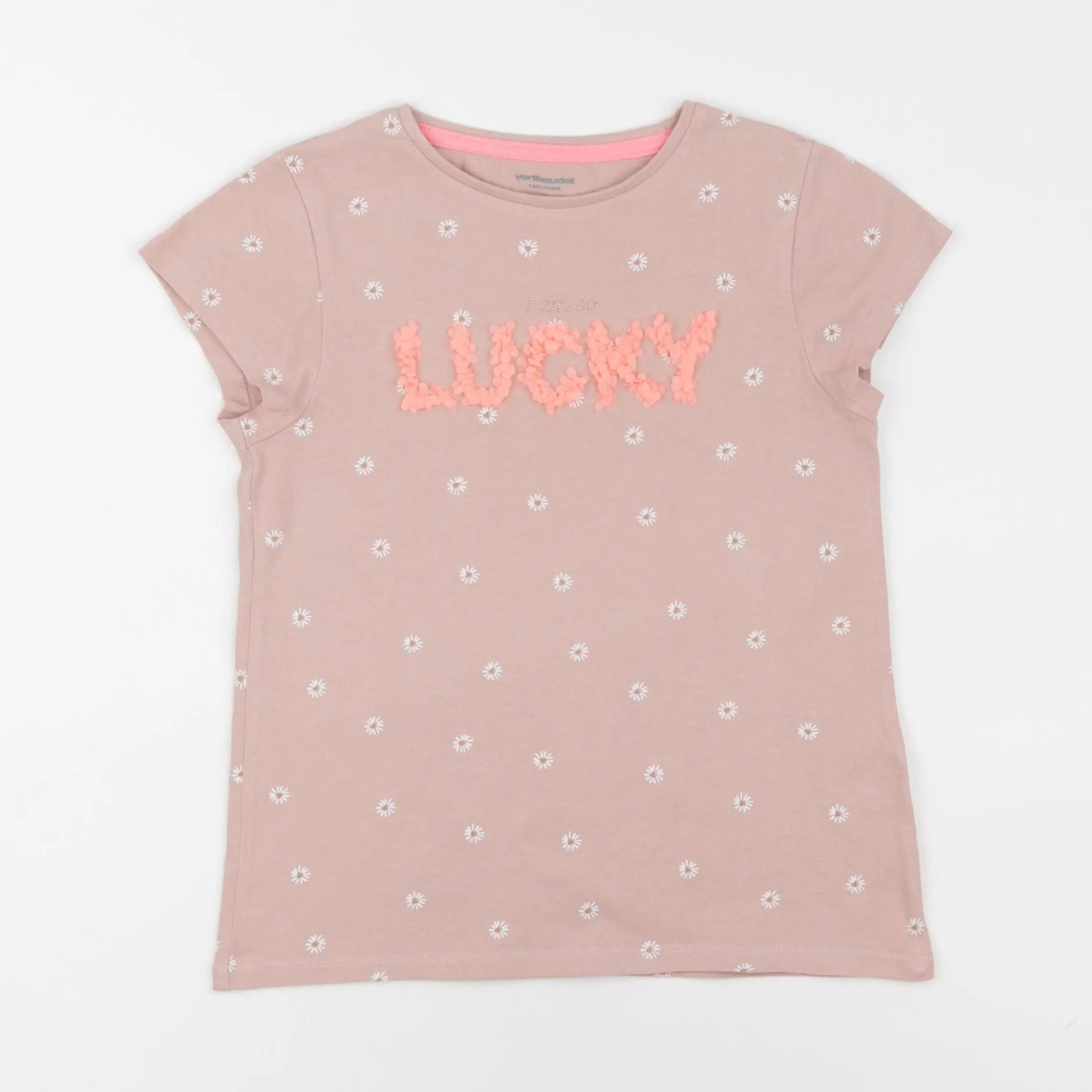 Vertbaudet - tee-shirt rose - 8 ans