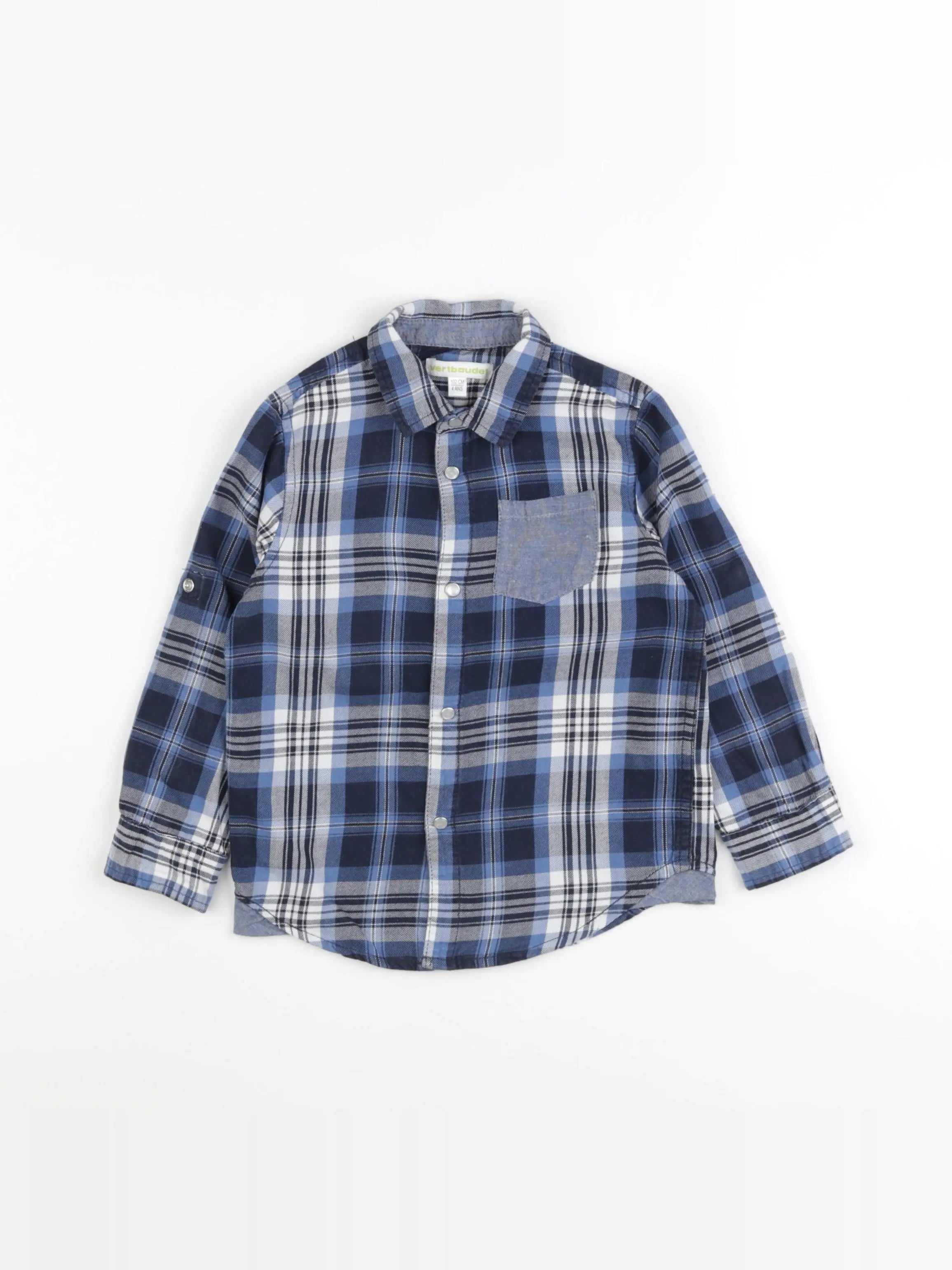 Vertbaudet - chemise bleu - 4 ans