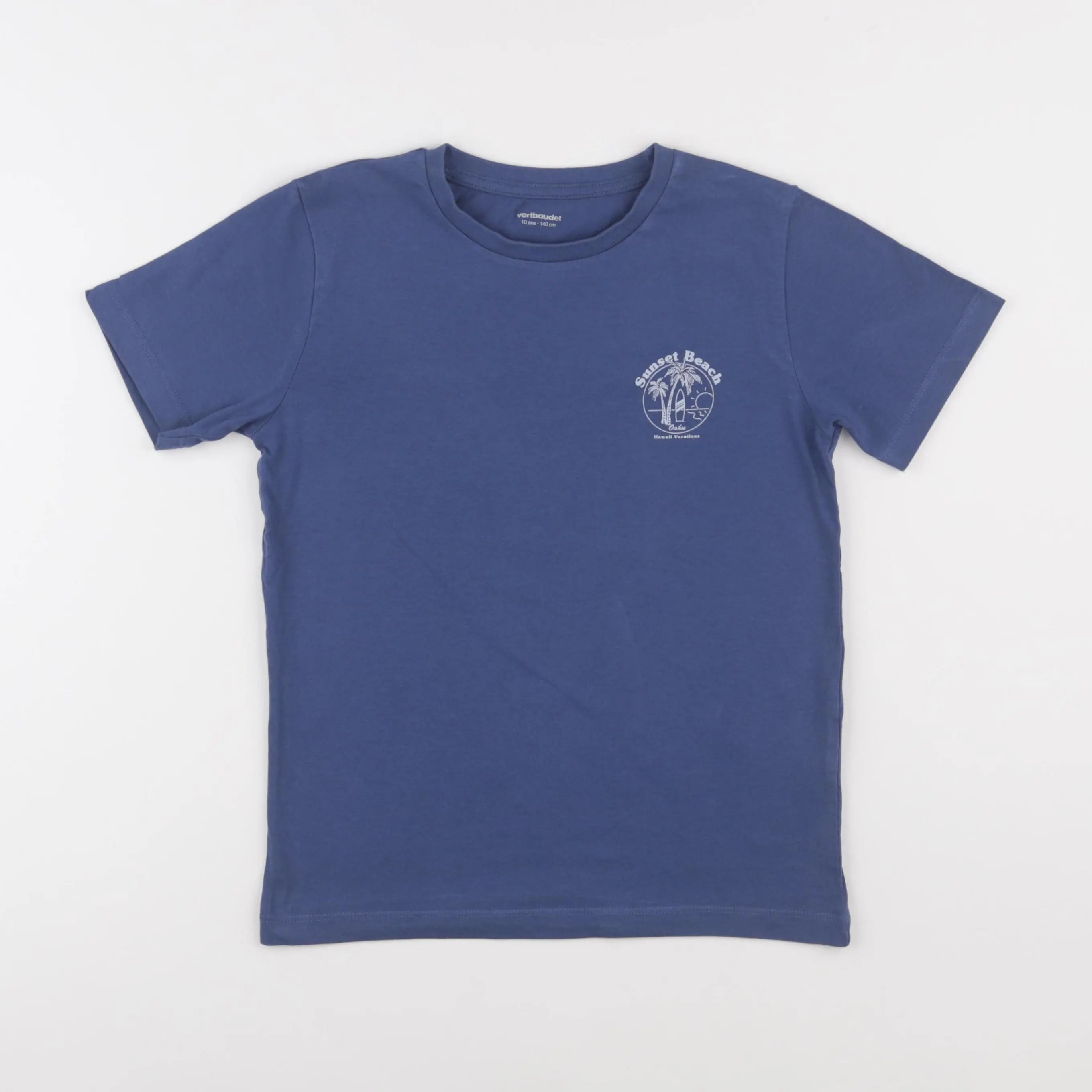 Vertbaudet - tee-shirt bleu - 10 ans
