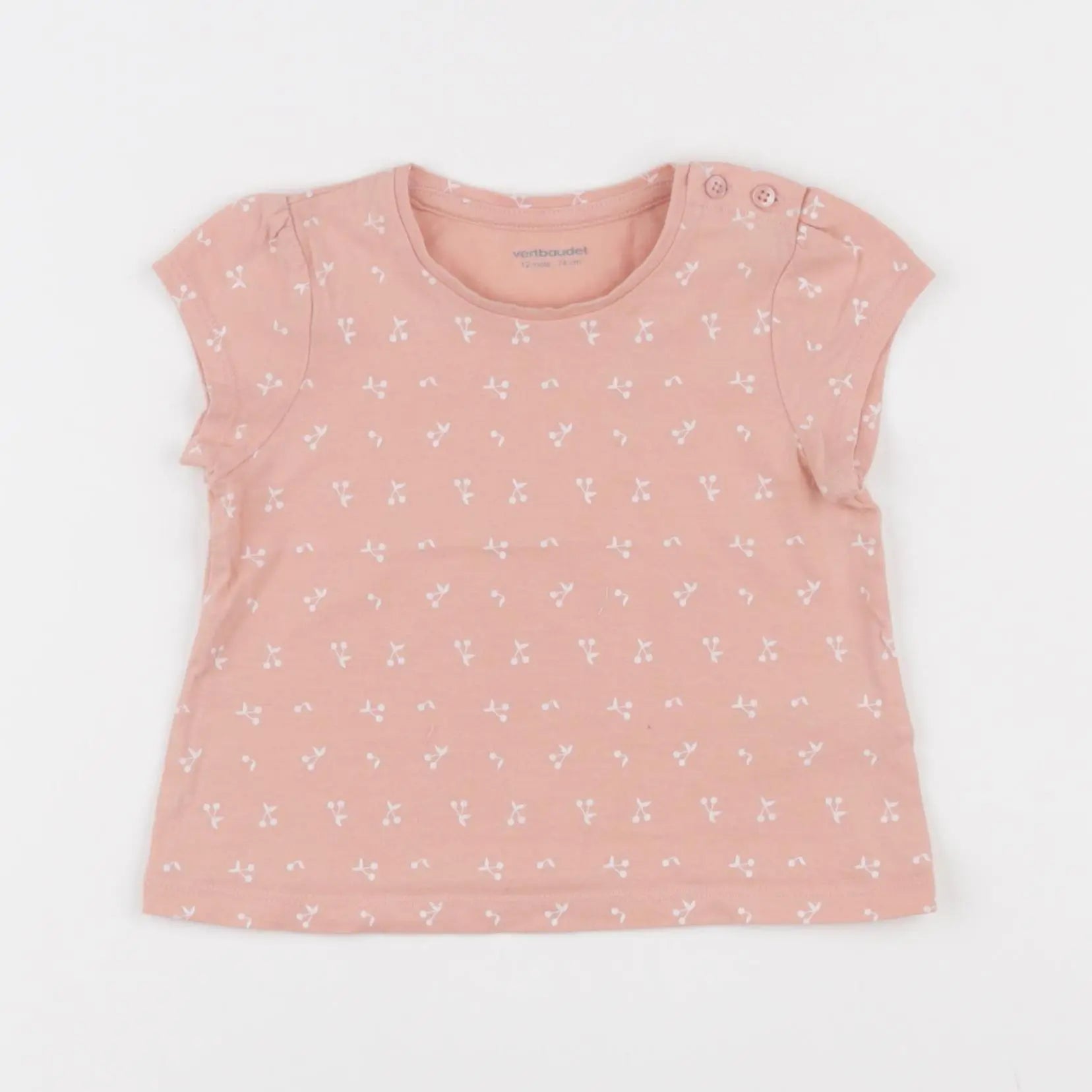 Vertbaudet - tee-shirt rose - 12 mois