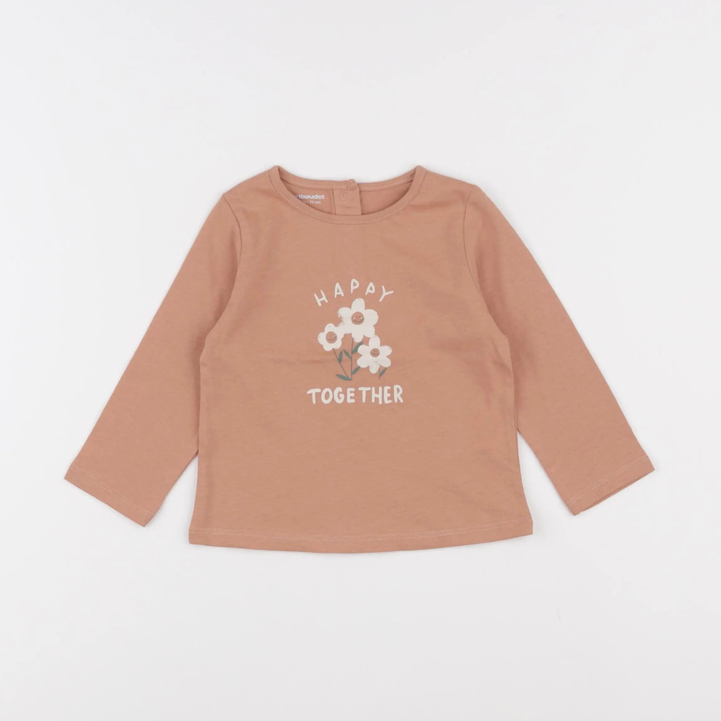 Vertbaudet - tee-shirt rose - 12 mois