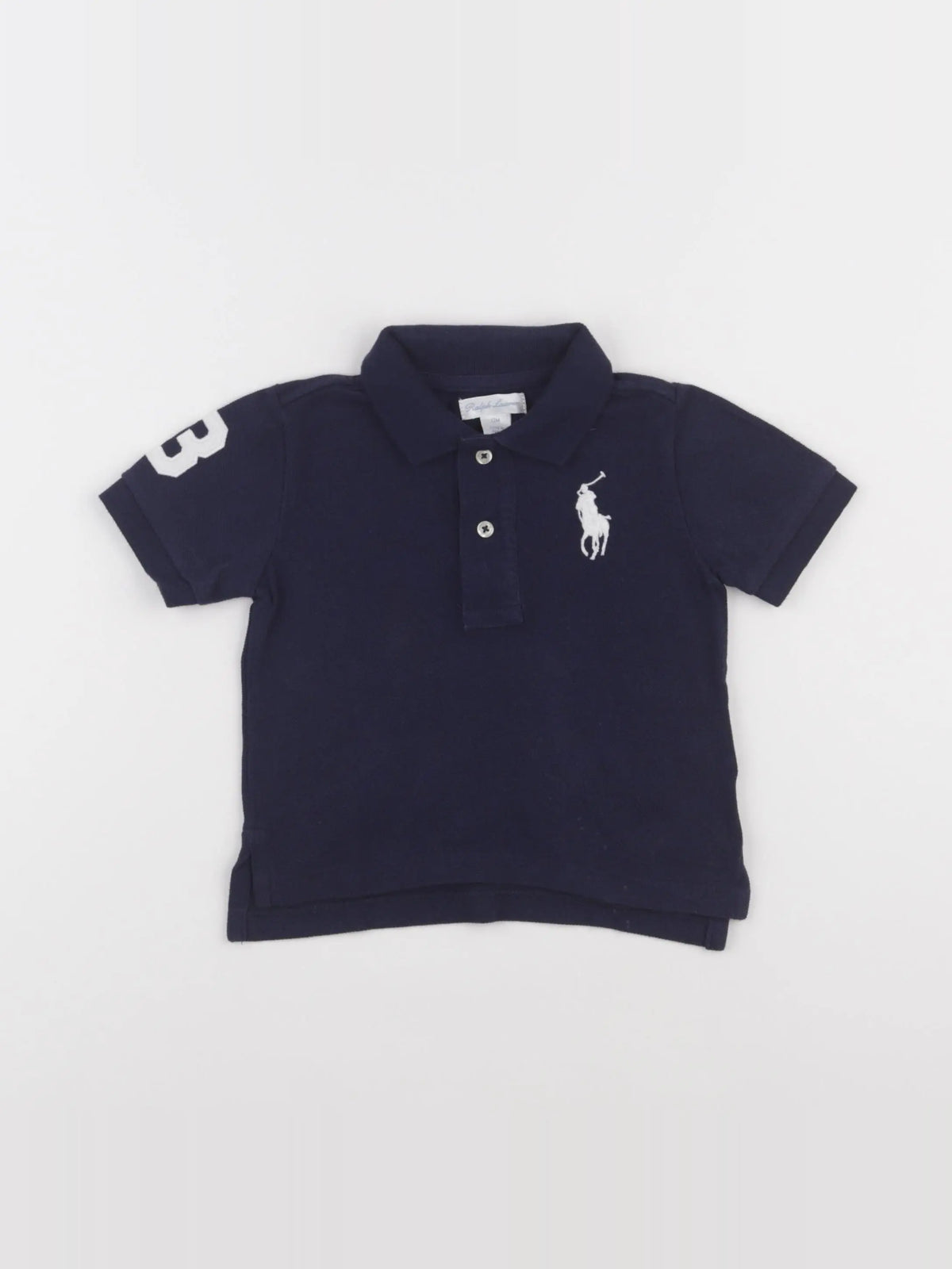 Ralph Lauren - polo bleu - 12 mois
