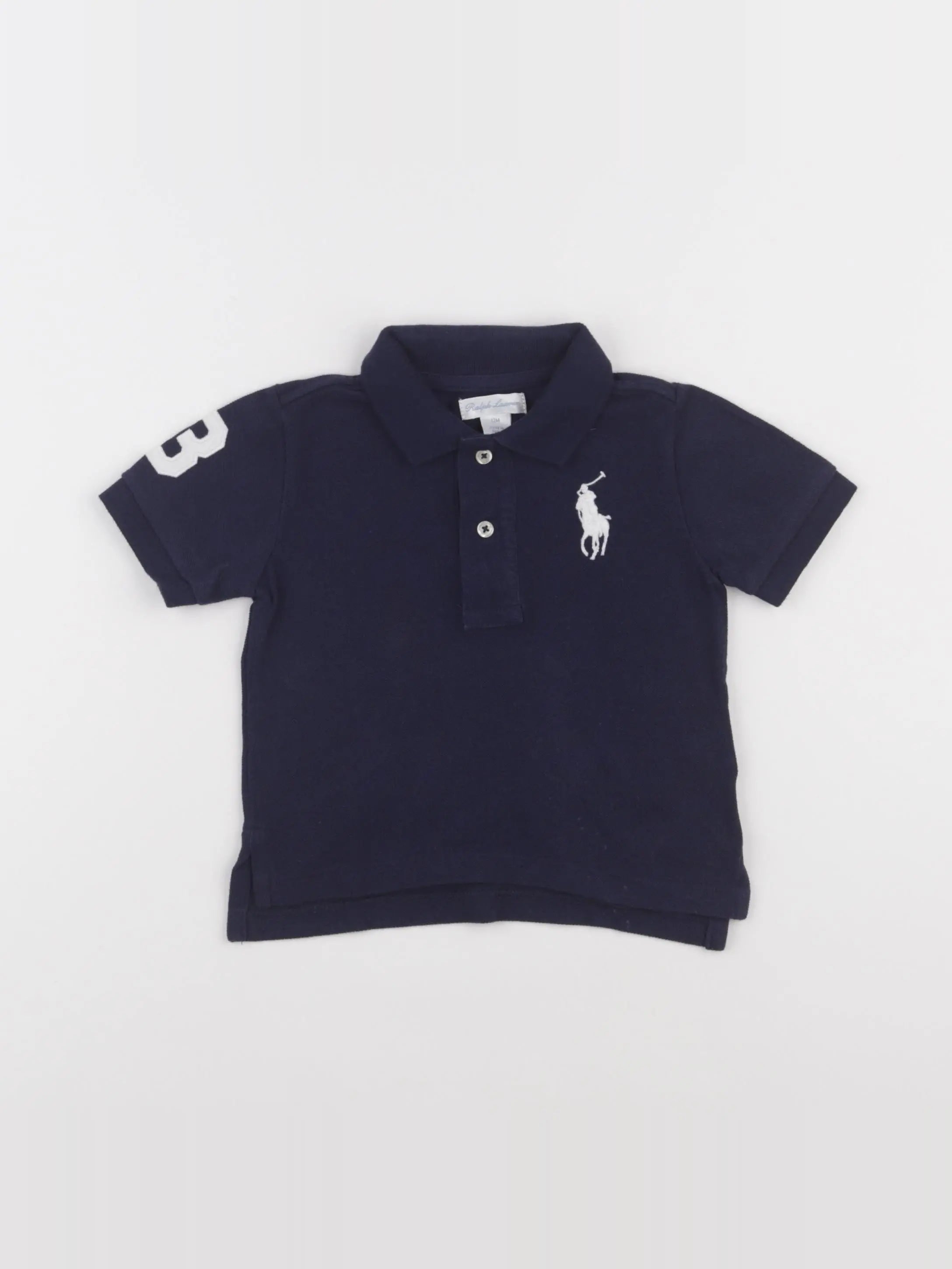 Ralph Lauren - polo bleu - 12 mois