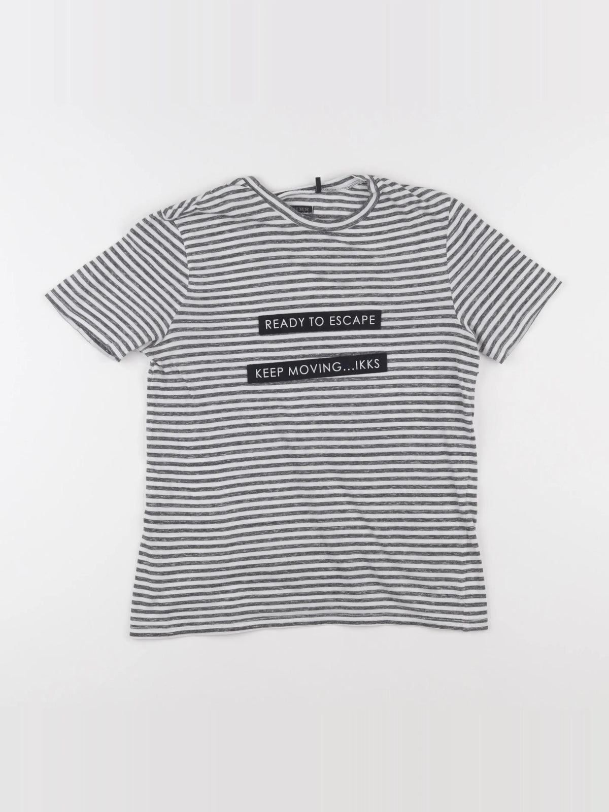 IKKS - tee-shirt gris, blanc - 12 ans