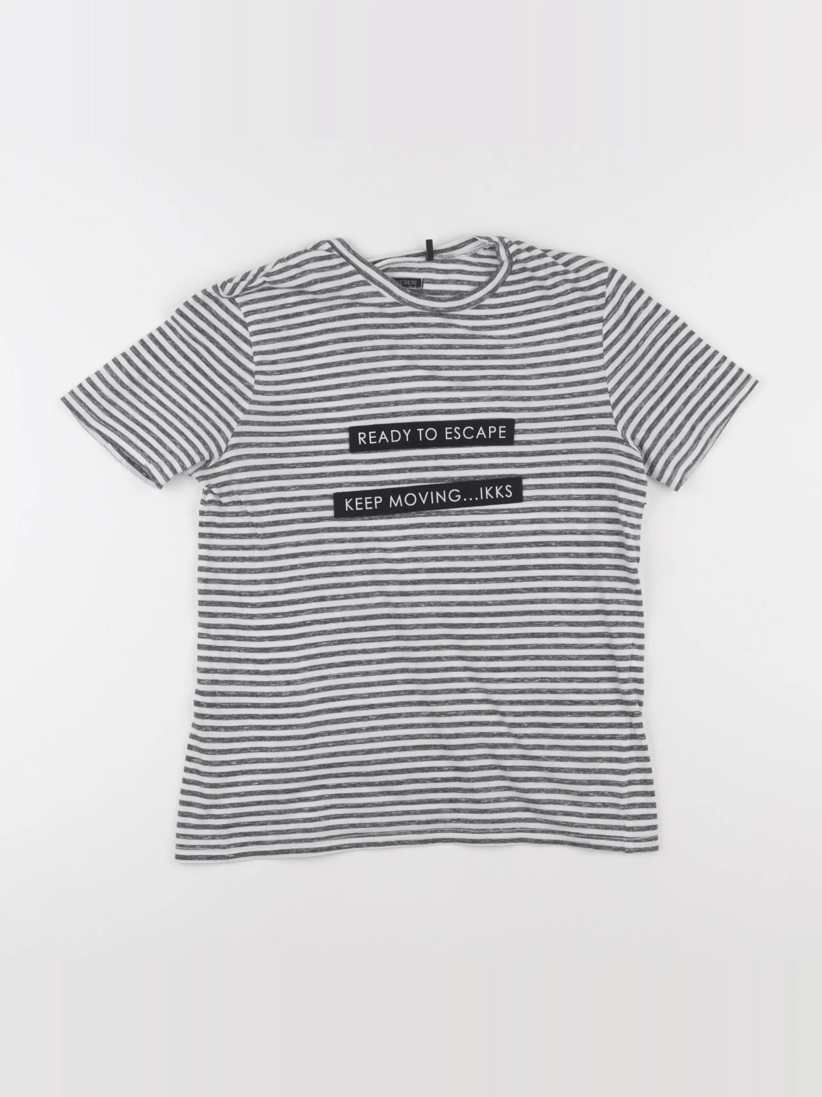 IKKS - tee-shirt gris, blanc - 12 ans