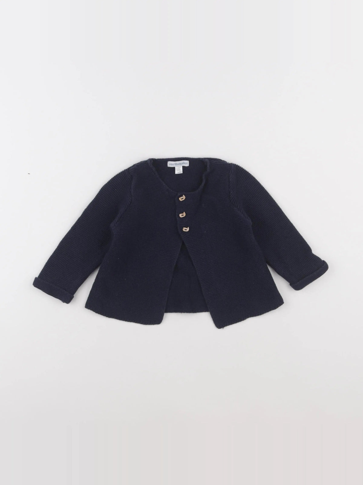 Vertbaudet - gilet bleu - 12 mois