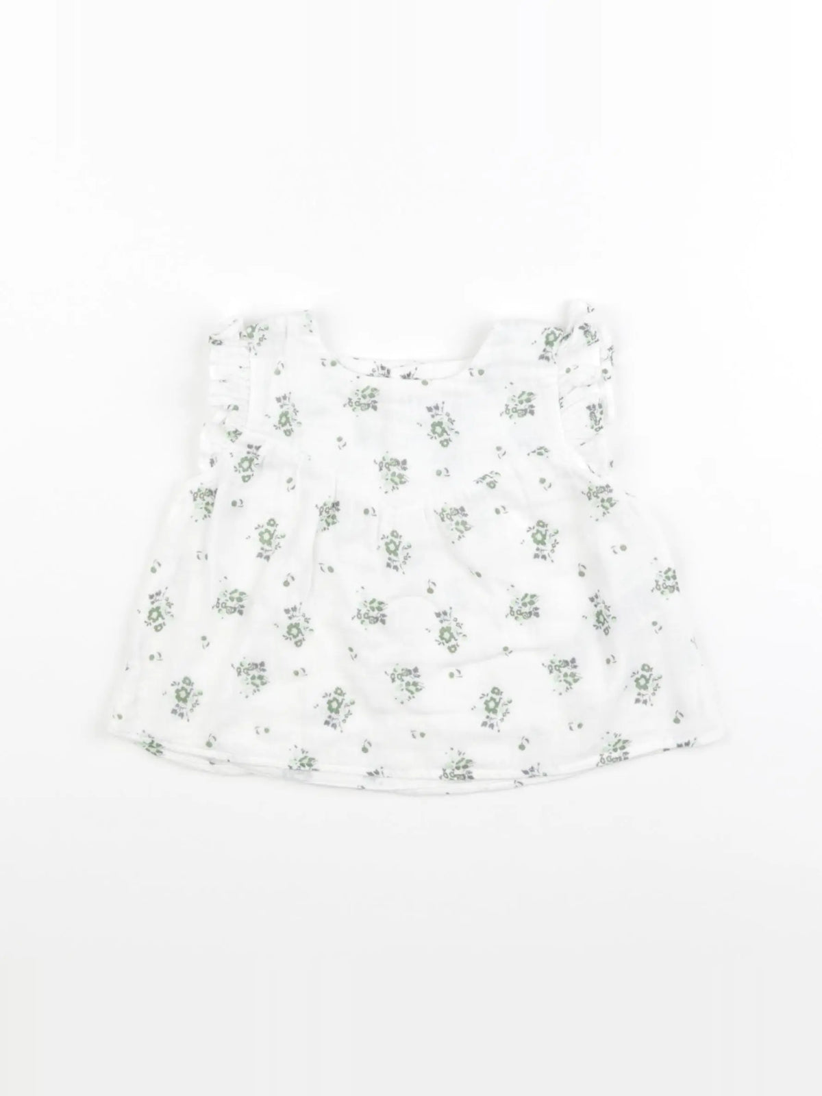 Petit Bateau - blouse blanc - 6 mois