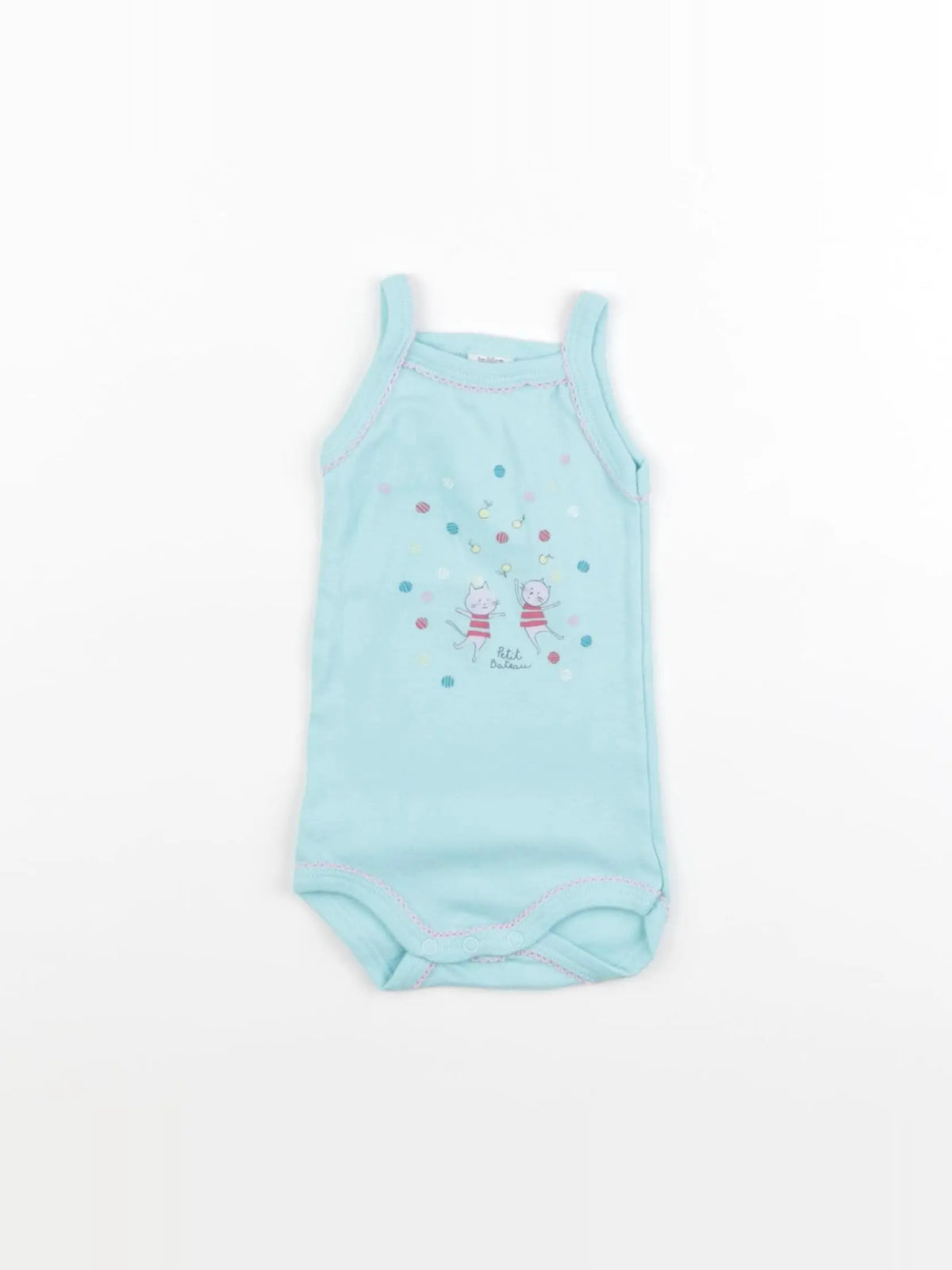 Petit Bateau - body bleu - 3 mois