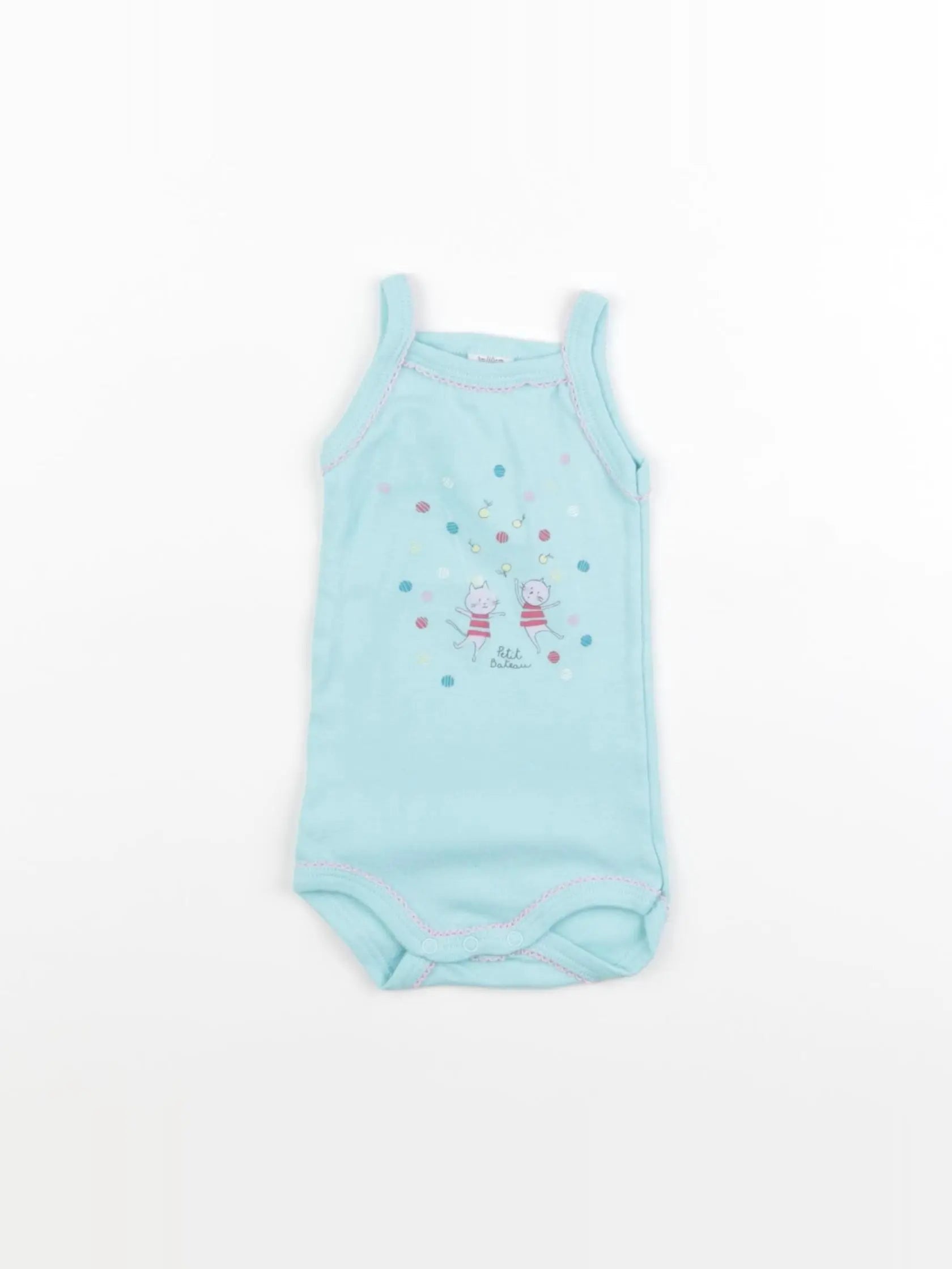 Petit Bateau - body bleu - 3 mois