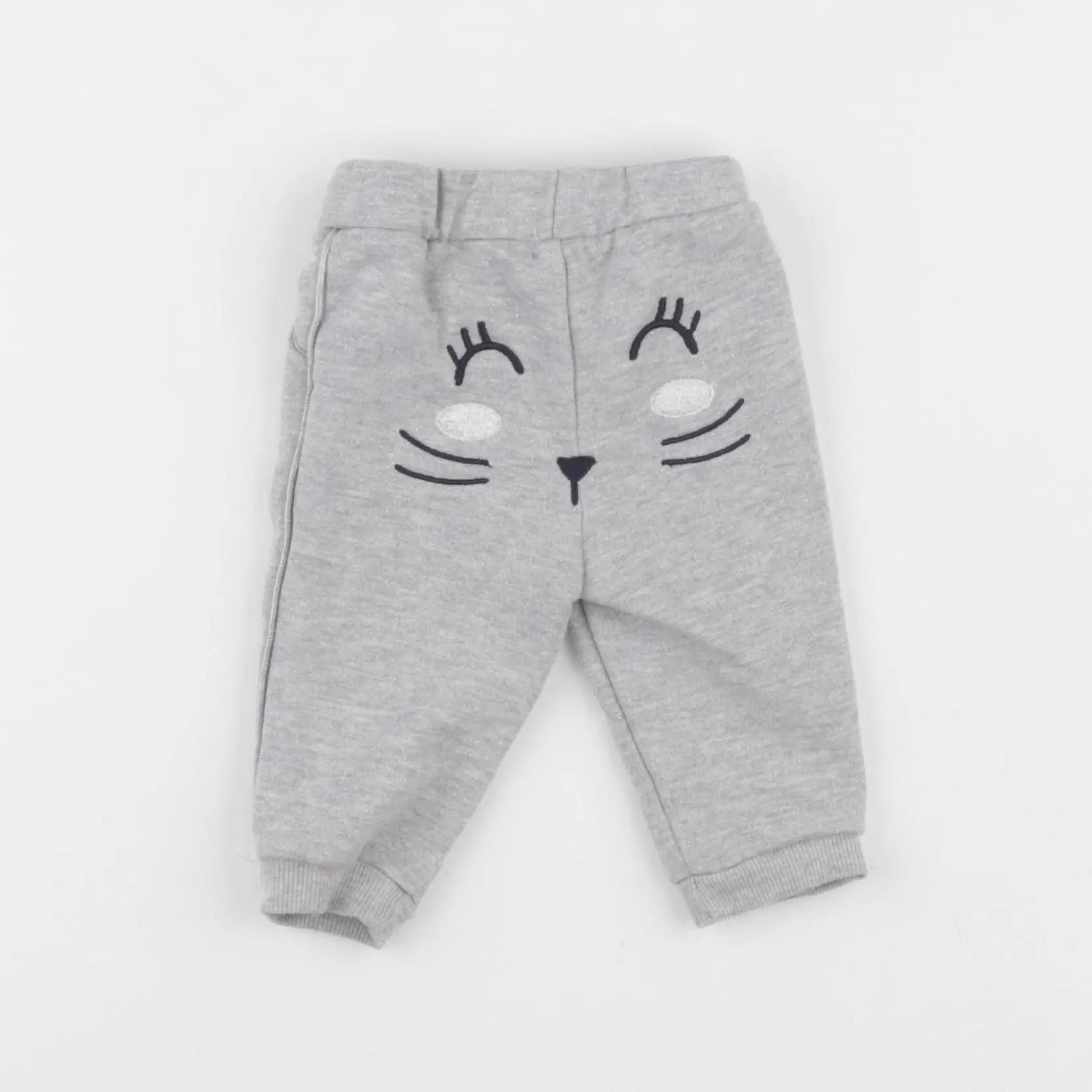 Vertbaudet - jogging gris, argent - 3 mois