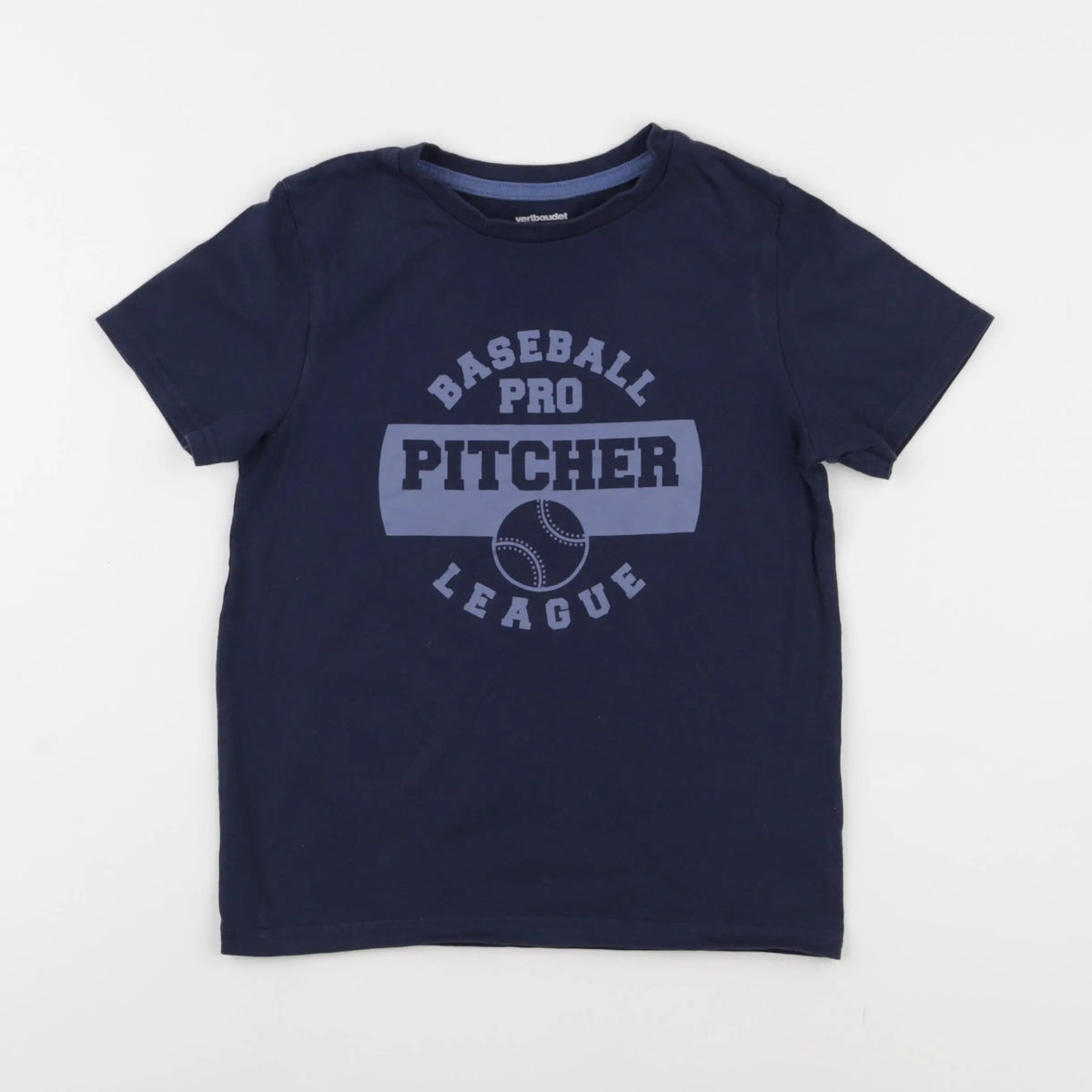 Vertbaudet - tee-shirt bleu - 8 ans