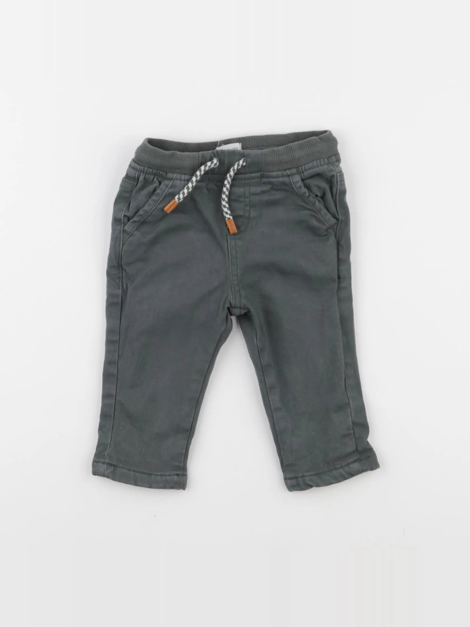 Vertbaudet - pantalon vert - 9 mois