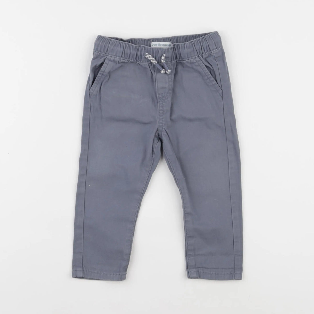 Vertbaudet - pantalon bleu - 12 mois