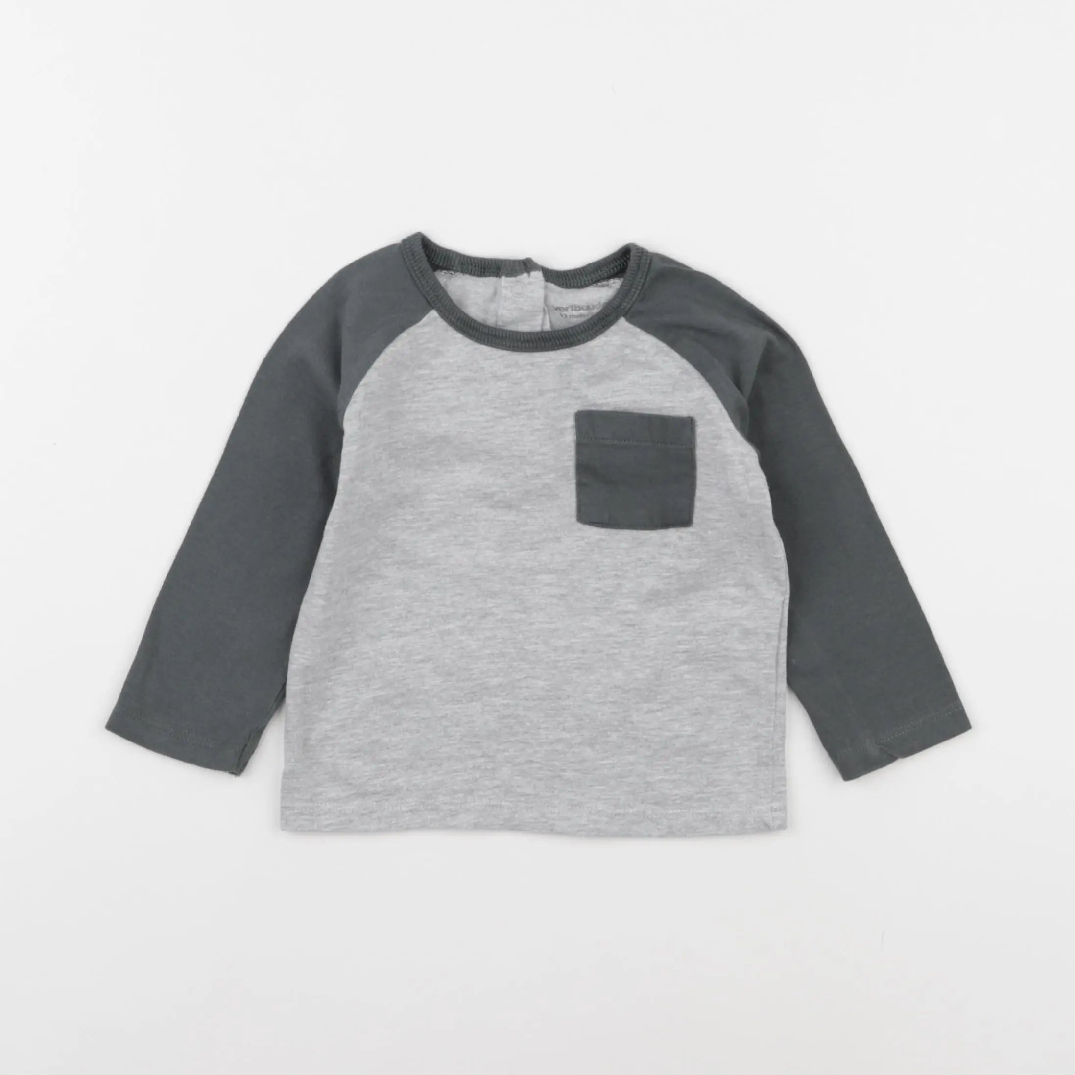 Vertbaudet - tee-shirt gris - 12 mois
