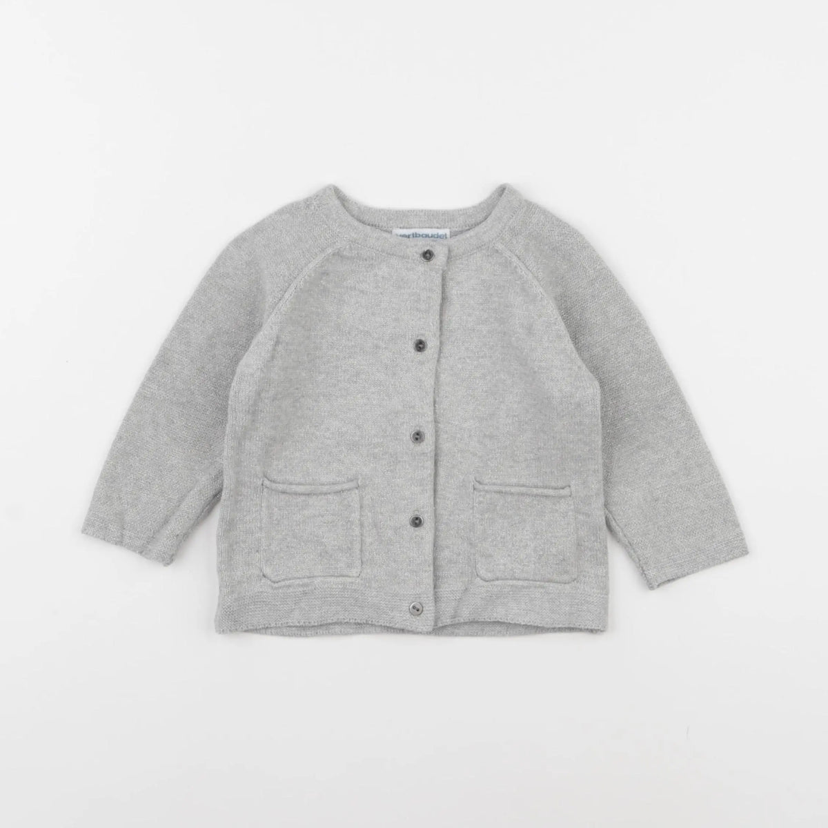 Vertbaudet - gilet argent - 9 mois