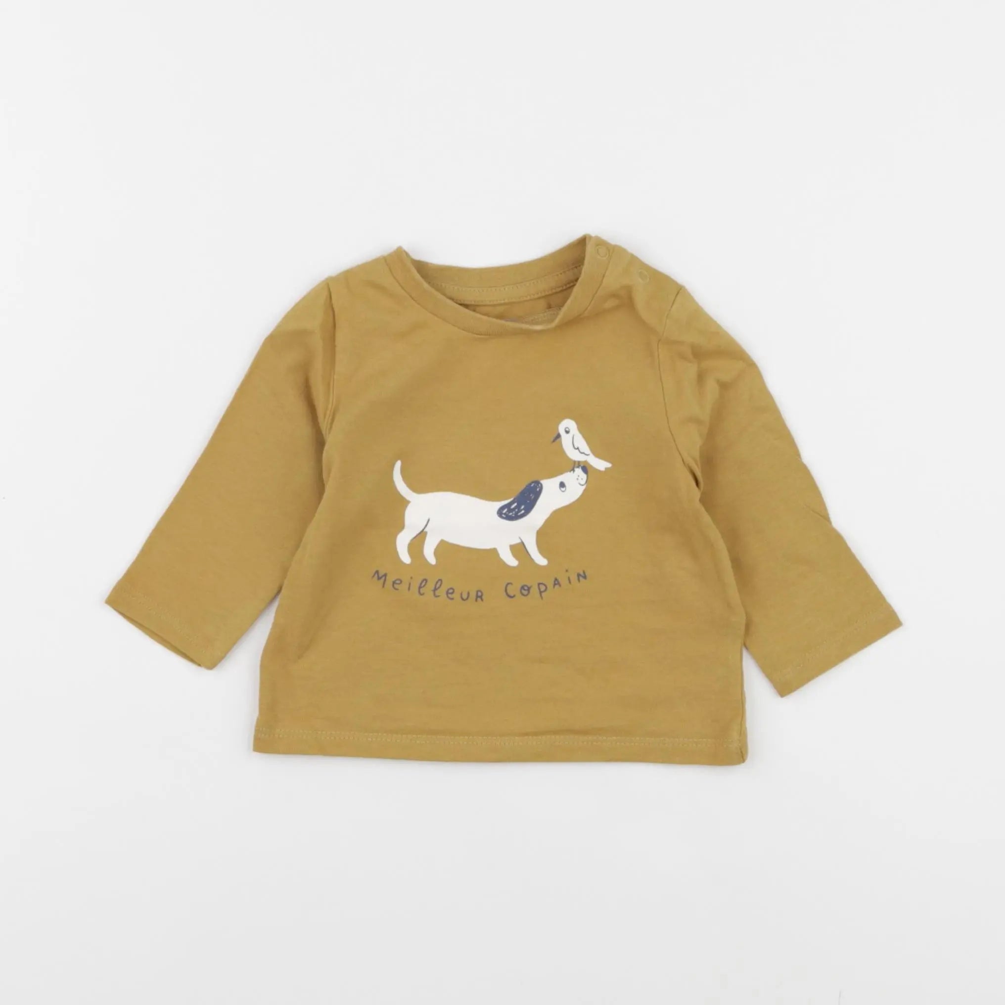 Vertbaudet - tee-shirt jaune - 3 mois