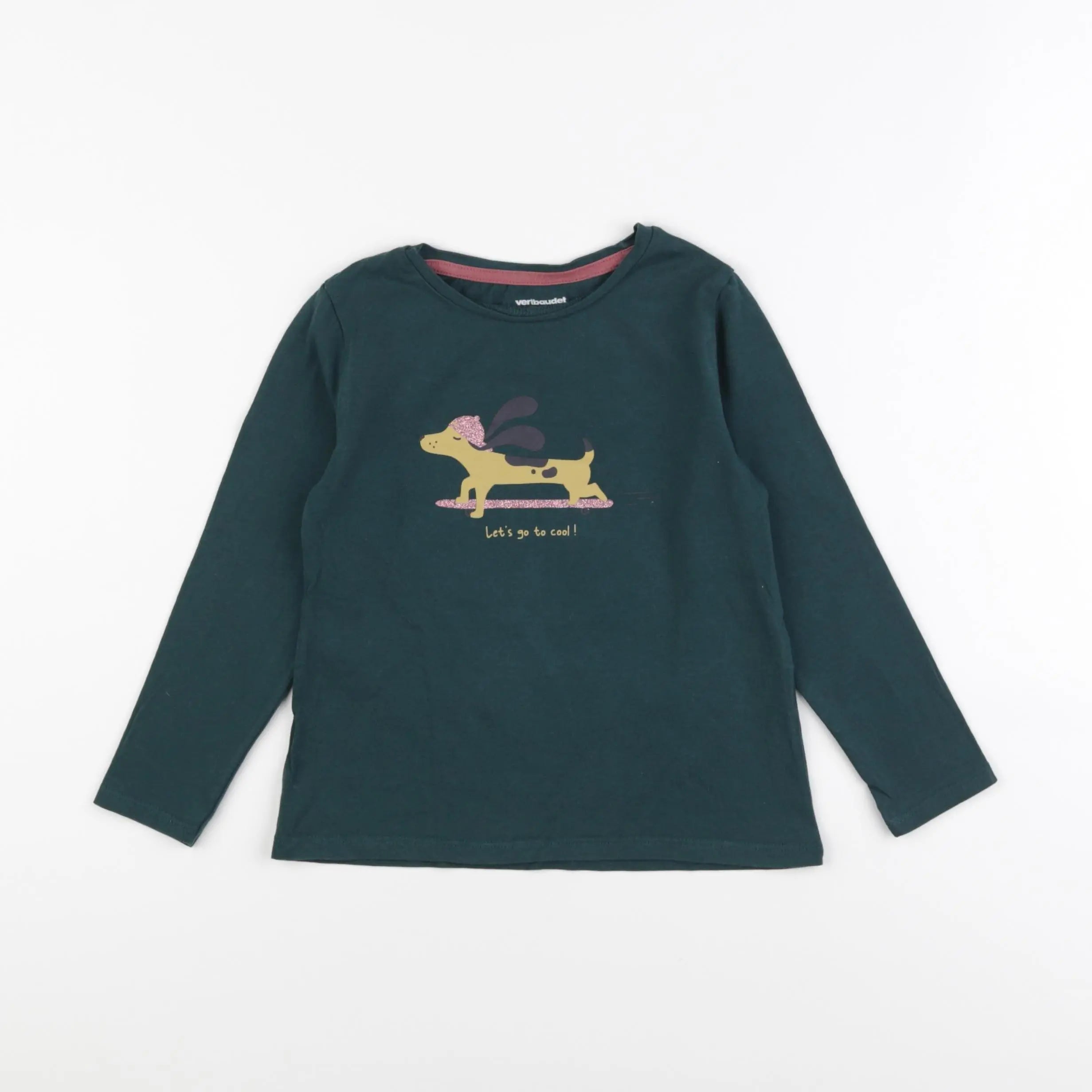 Vertbaudet - tee-shirt vert - 5 ans