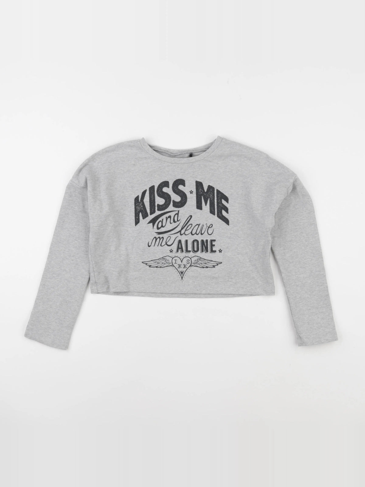 IKKS - sweat court gris - 10 ans