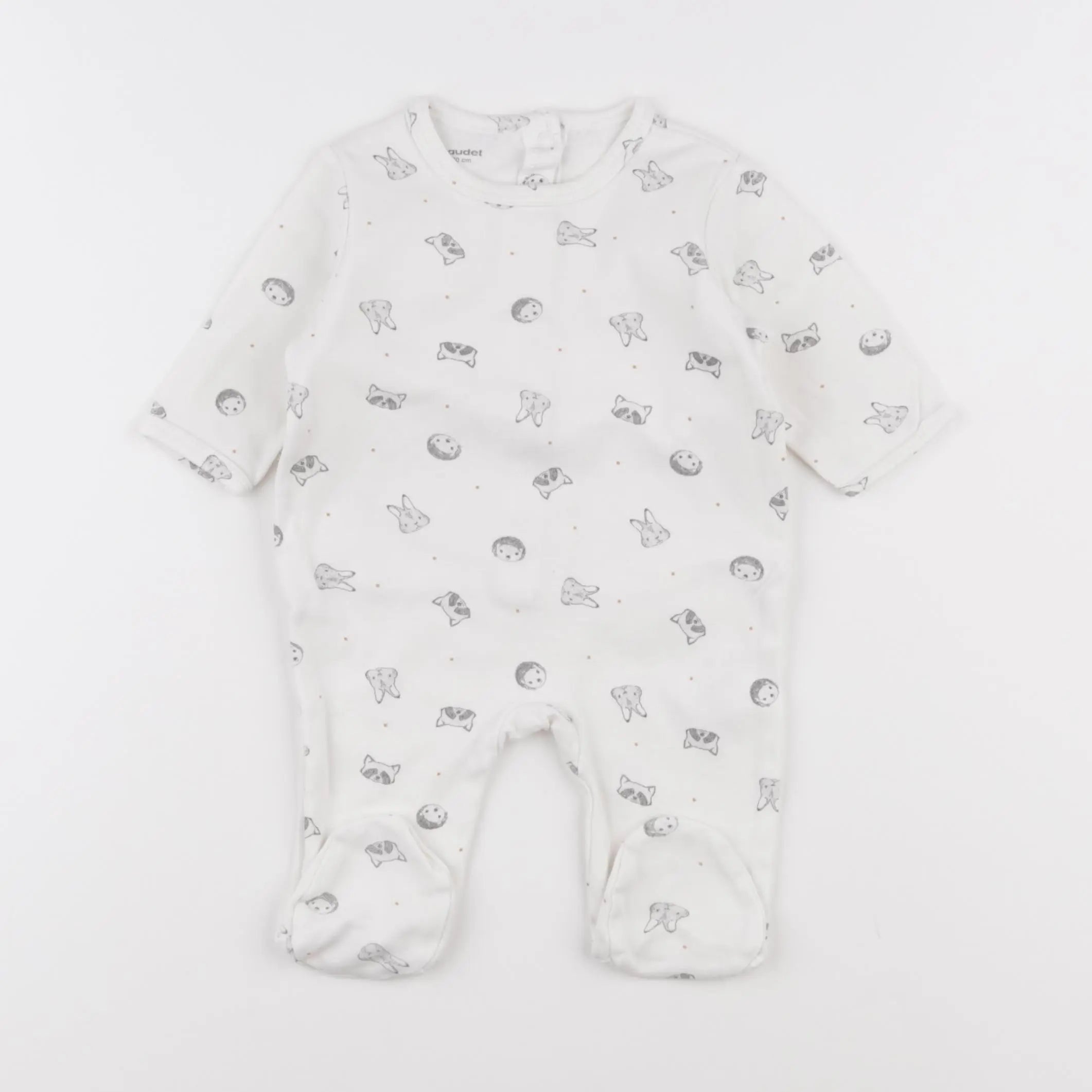 Vertbaudet - pyjama coton blanc - 3 mois