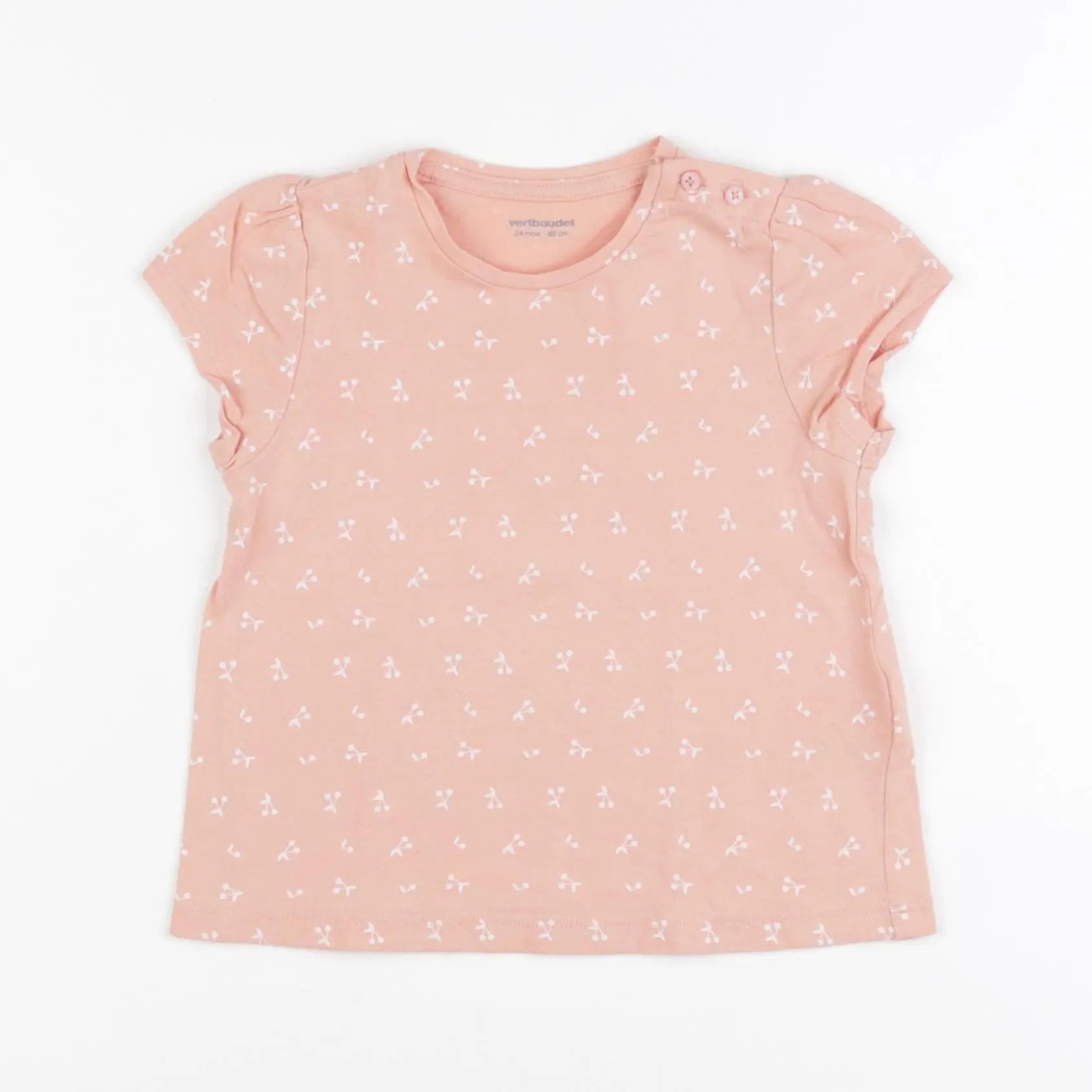 Vertbaudet - tee-shirt orange - 24 mois
