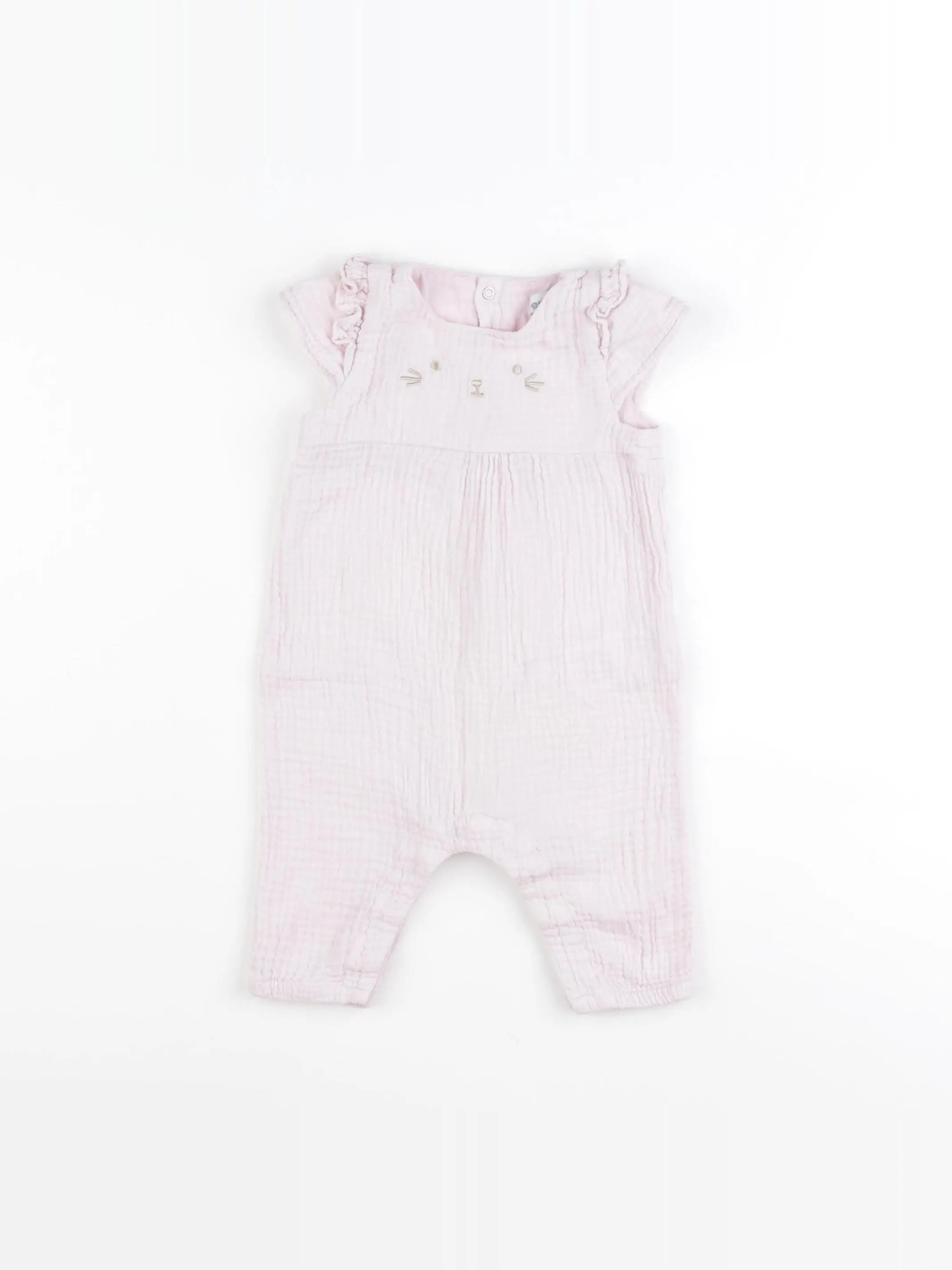 Vertbaudet - combinaison rose - 3 mois