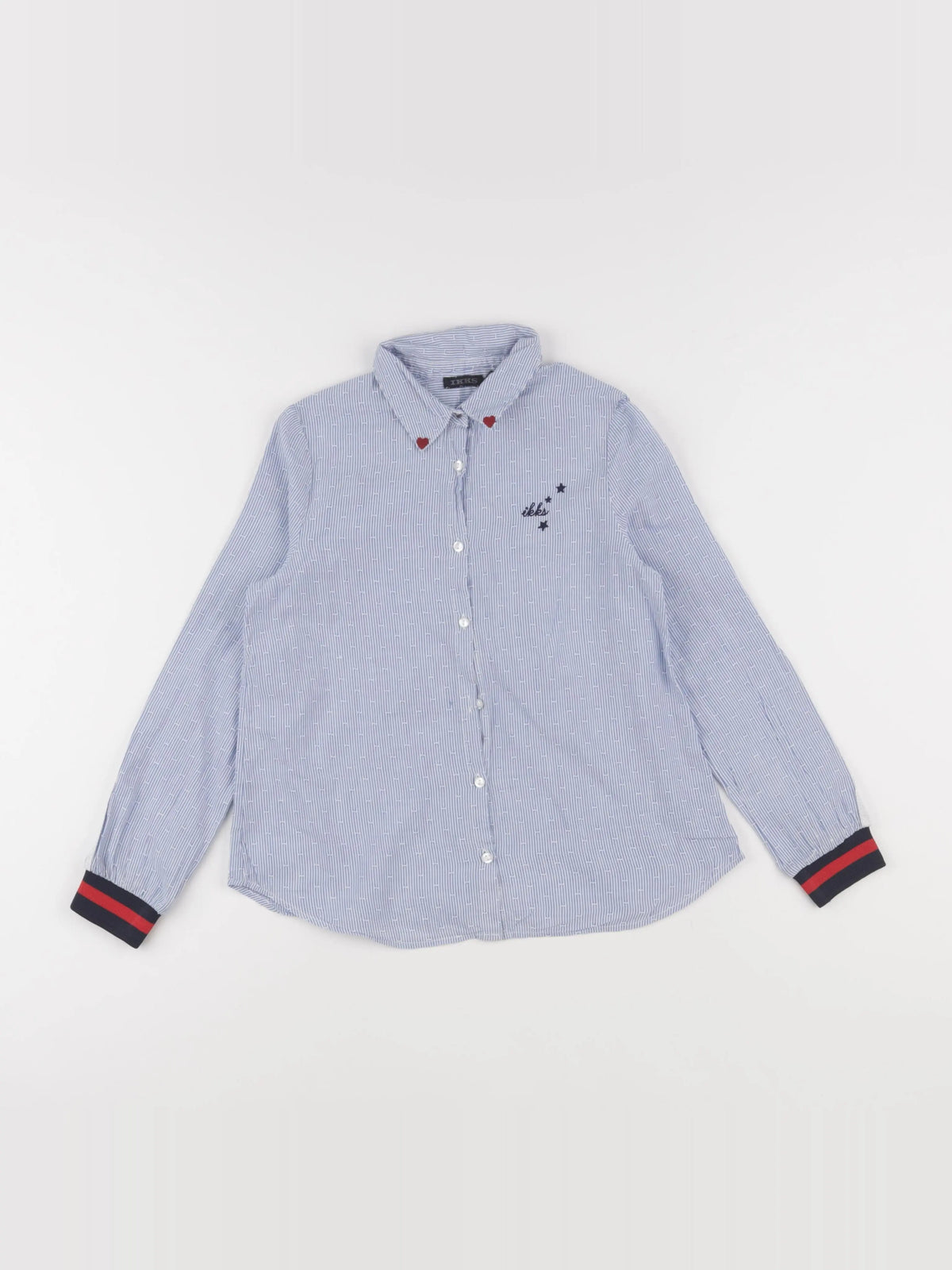 IKKS - blouse bleu, argent - 8 ans