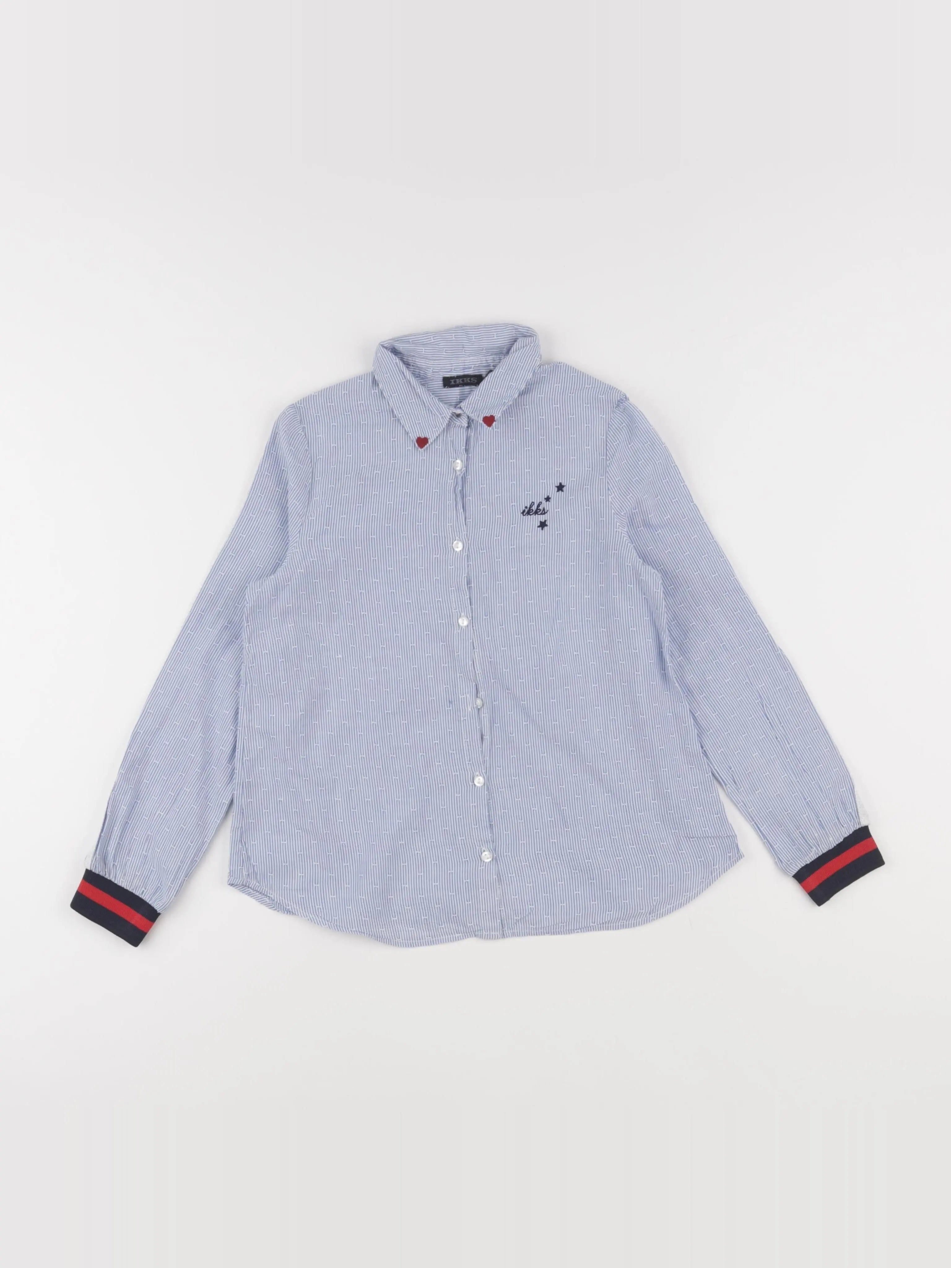 IKKS - blouse bleu, argent - 8 ans