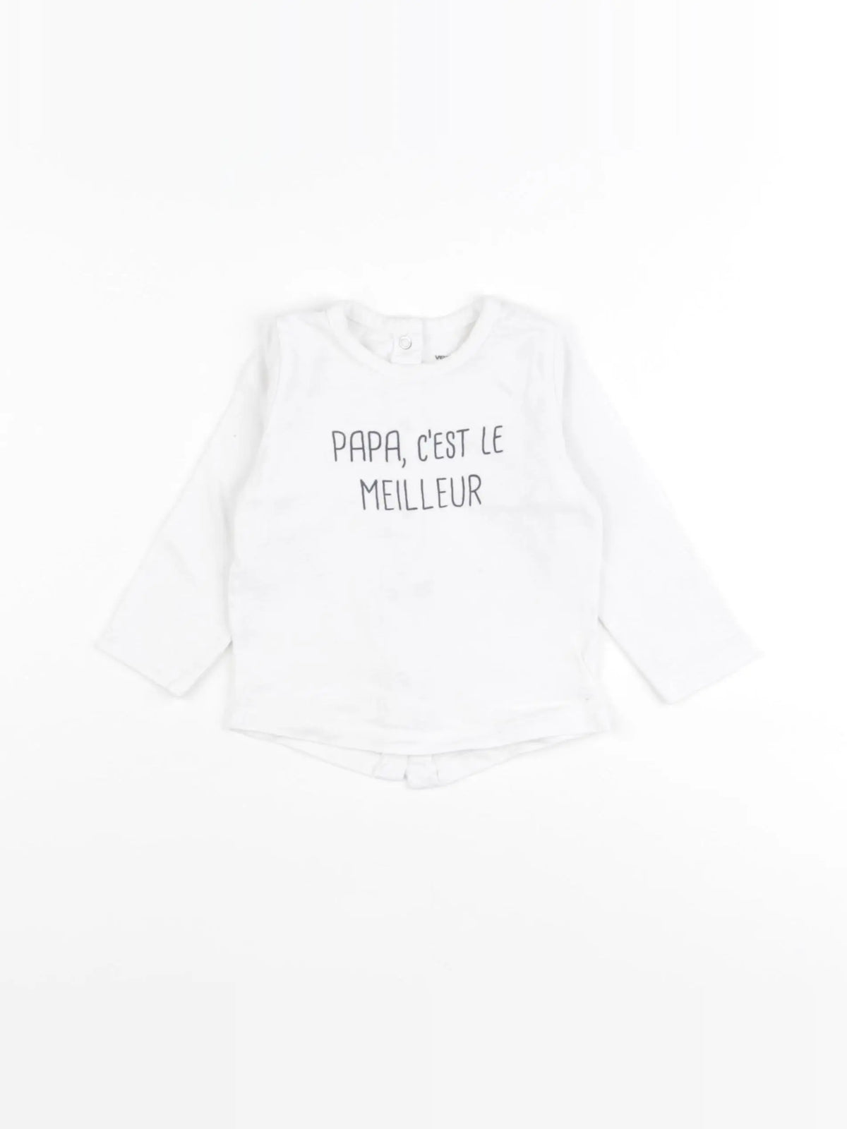 Vertbaudet - tee-shirt blanc - 6 mois
