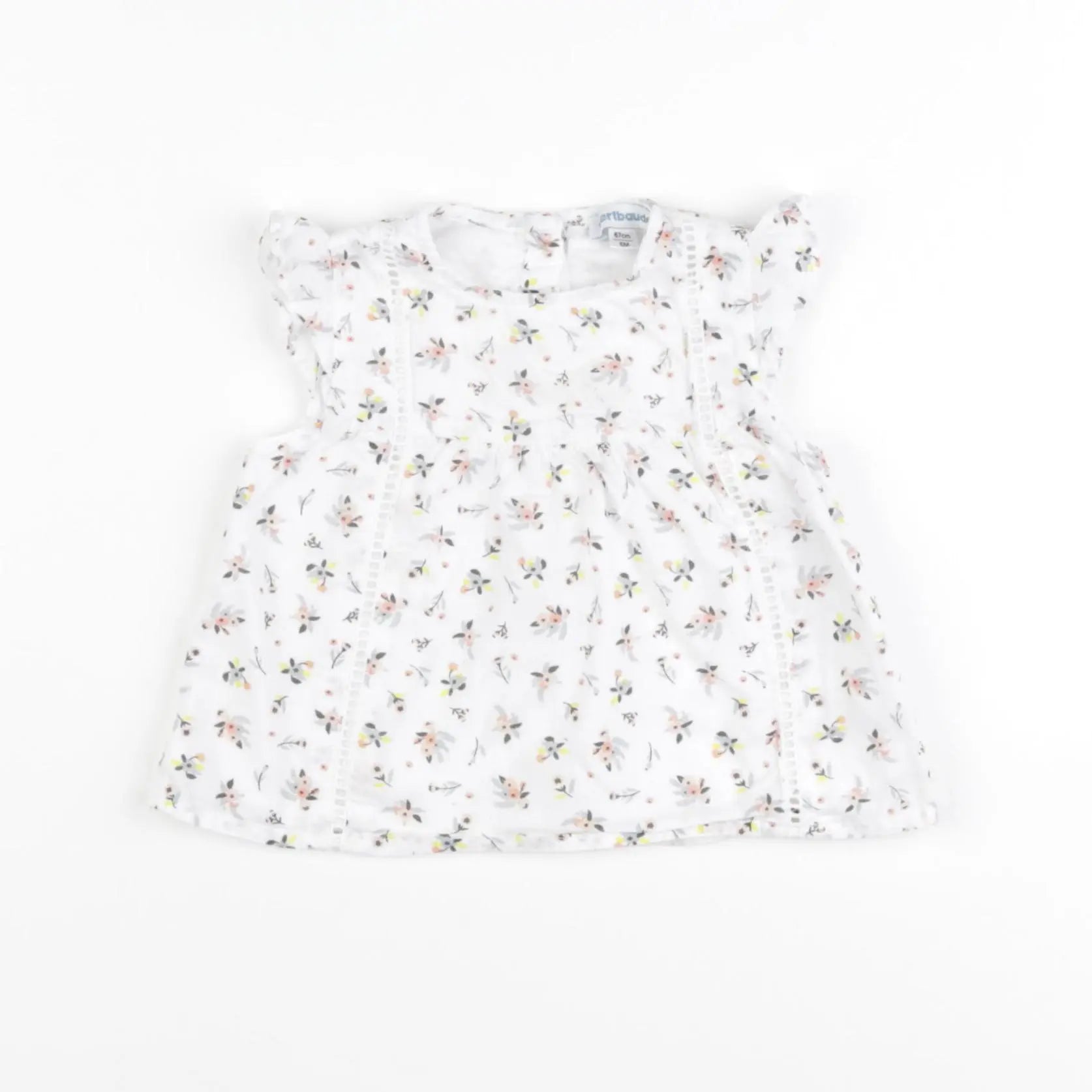 Vertbaudet - blouse blanc - 6 mois