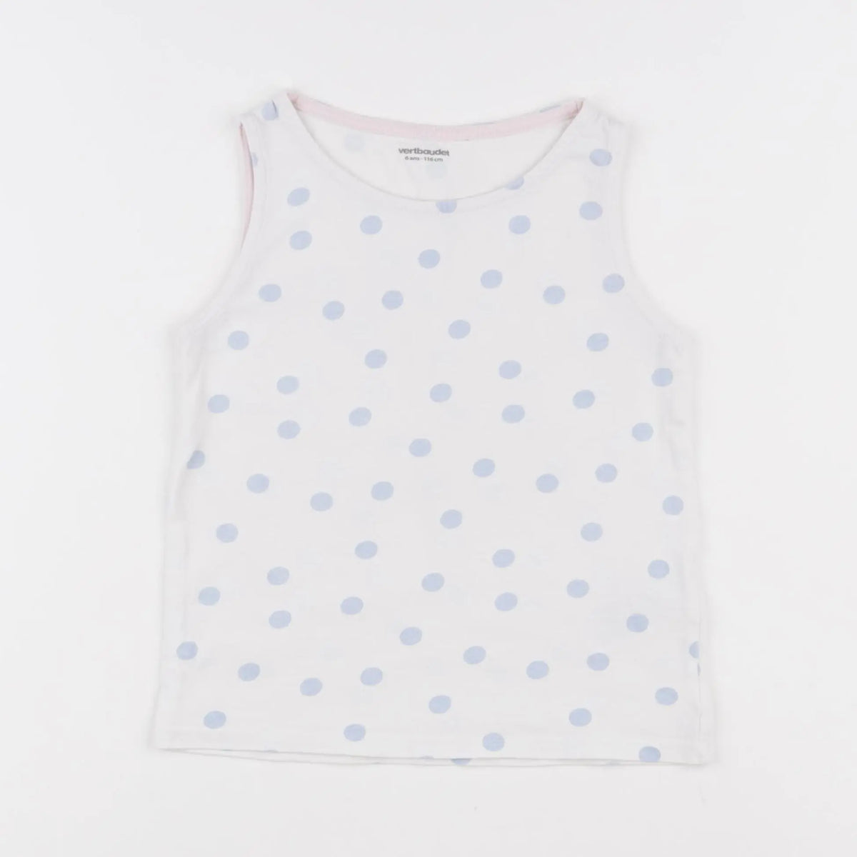 Vertbaudet - tee-shirt bleu, blanc - 6 ans