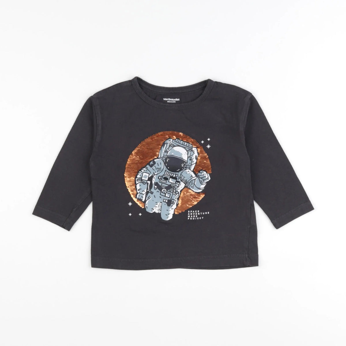 Vertbaudet - tee-shirt gris - 2 ans