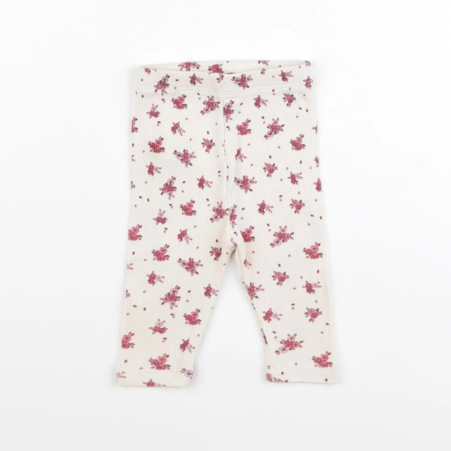 Vertbaudet - legging beige, rose - 3 mois