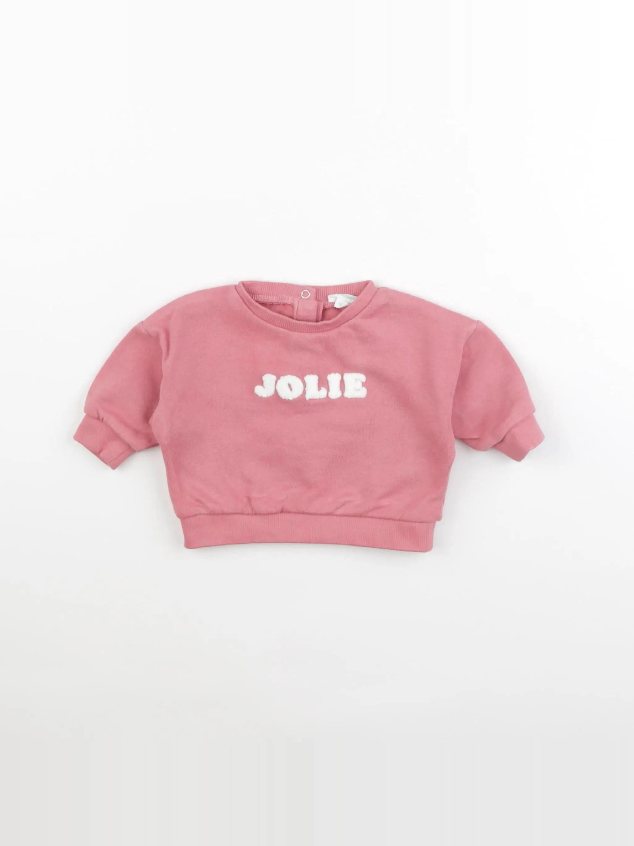 Vertbaudet - sweat rose - 3 mois