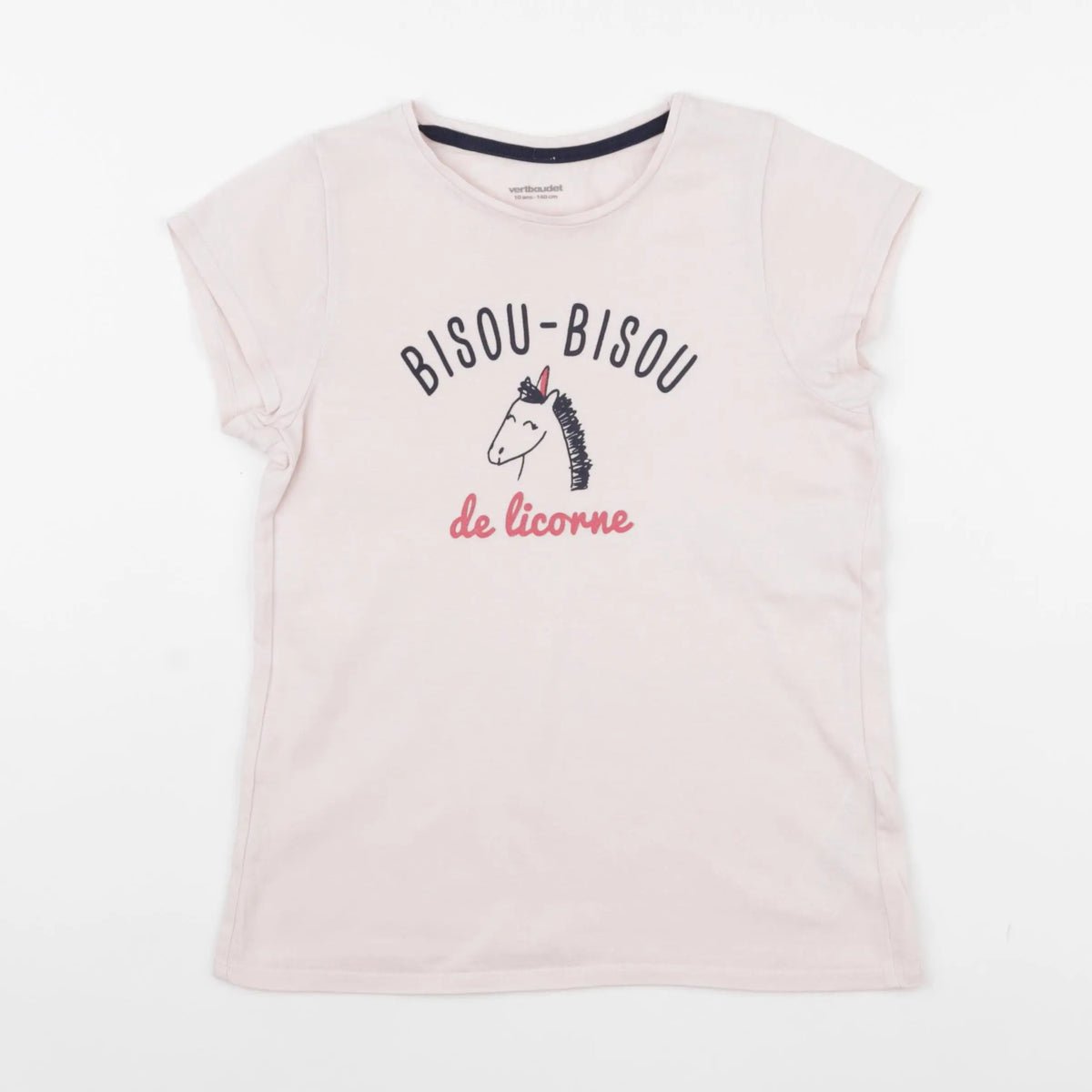 Vertbaudet - tee-shirt rose - 10 ans