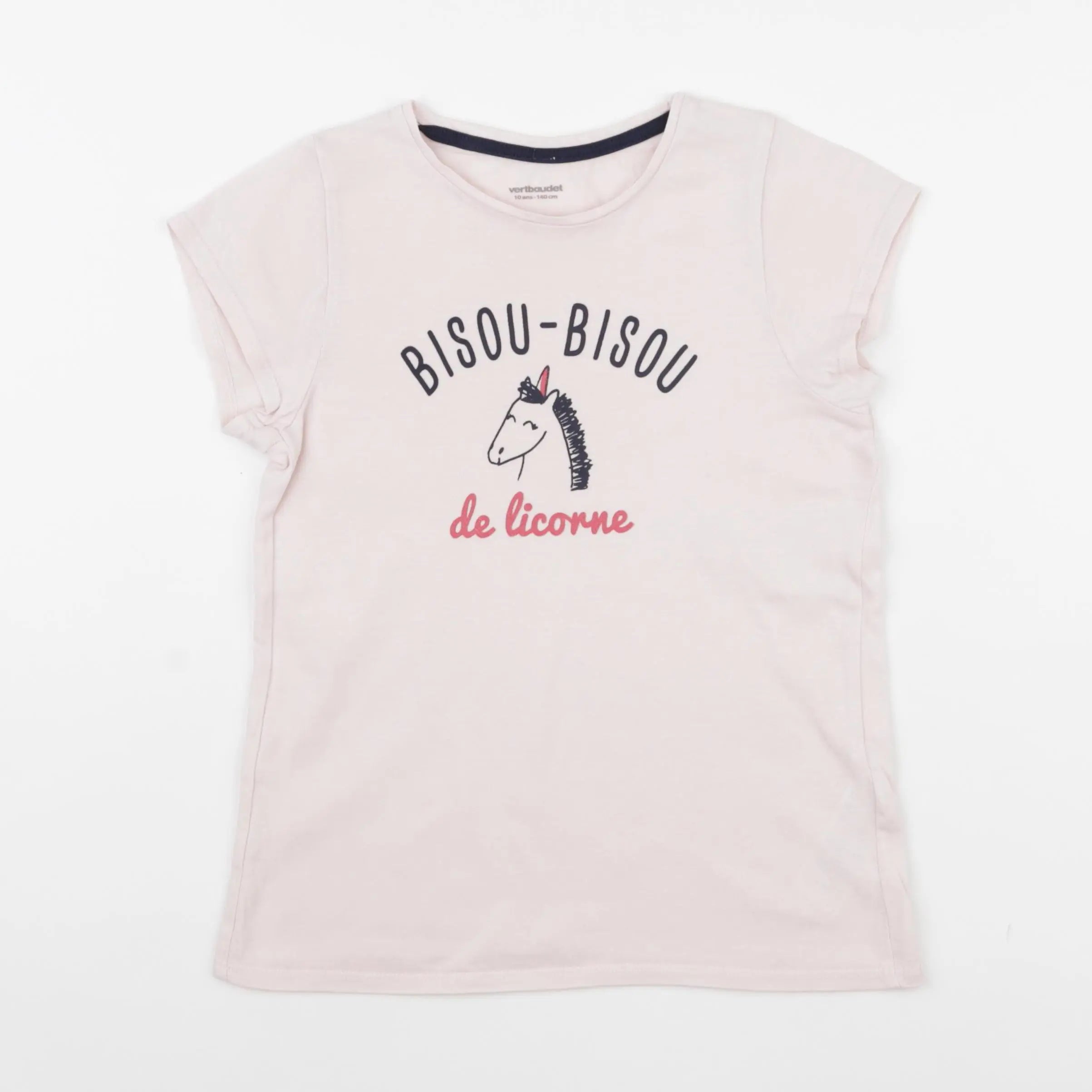 Vertbaudet - tee-shirt rose - 10 ans