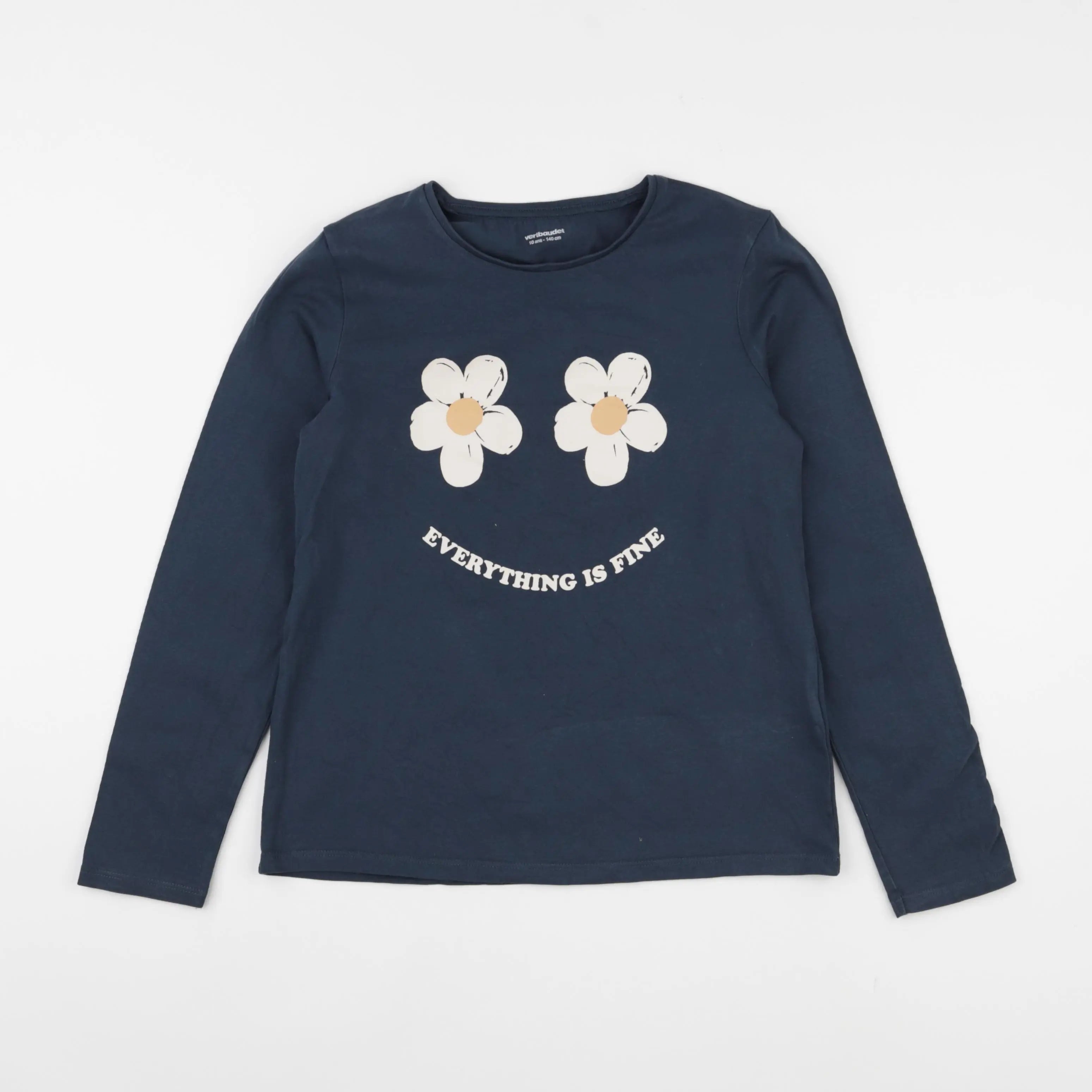 Vertbaudet - tee-shirt bleu - 10 ans