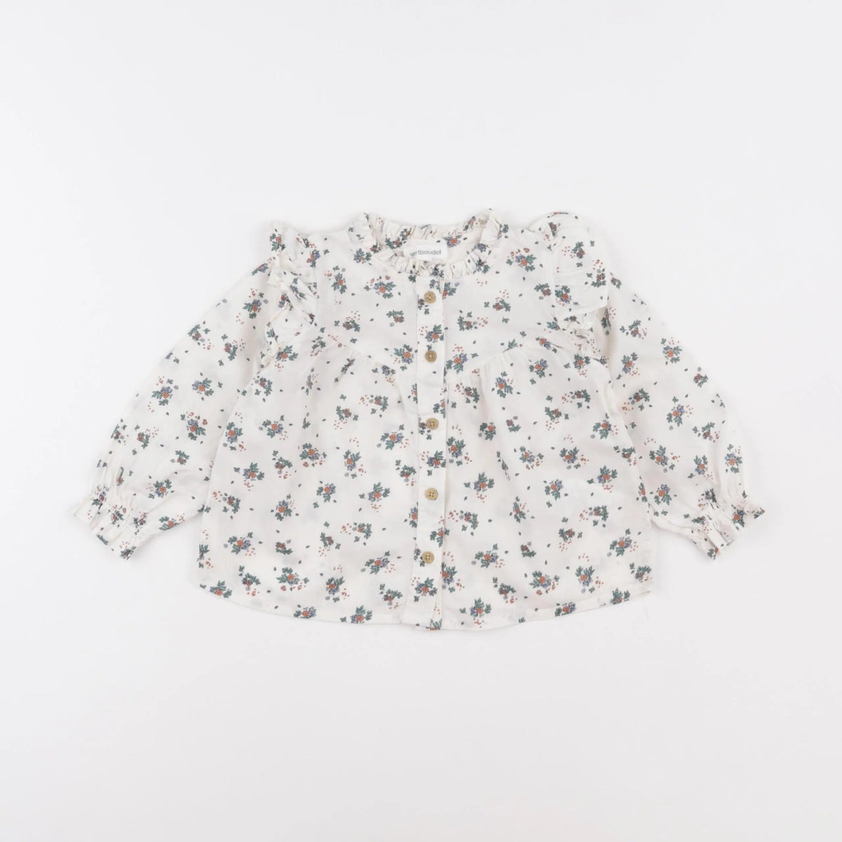 Vertbaudet - blouse vert - 12 mois