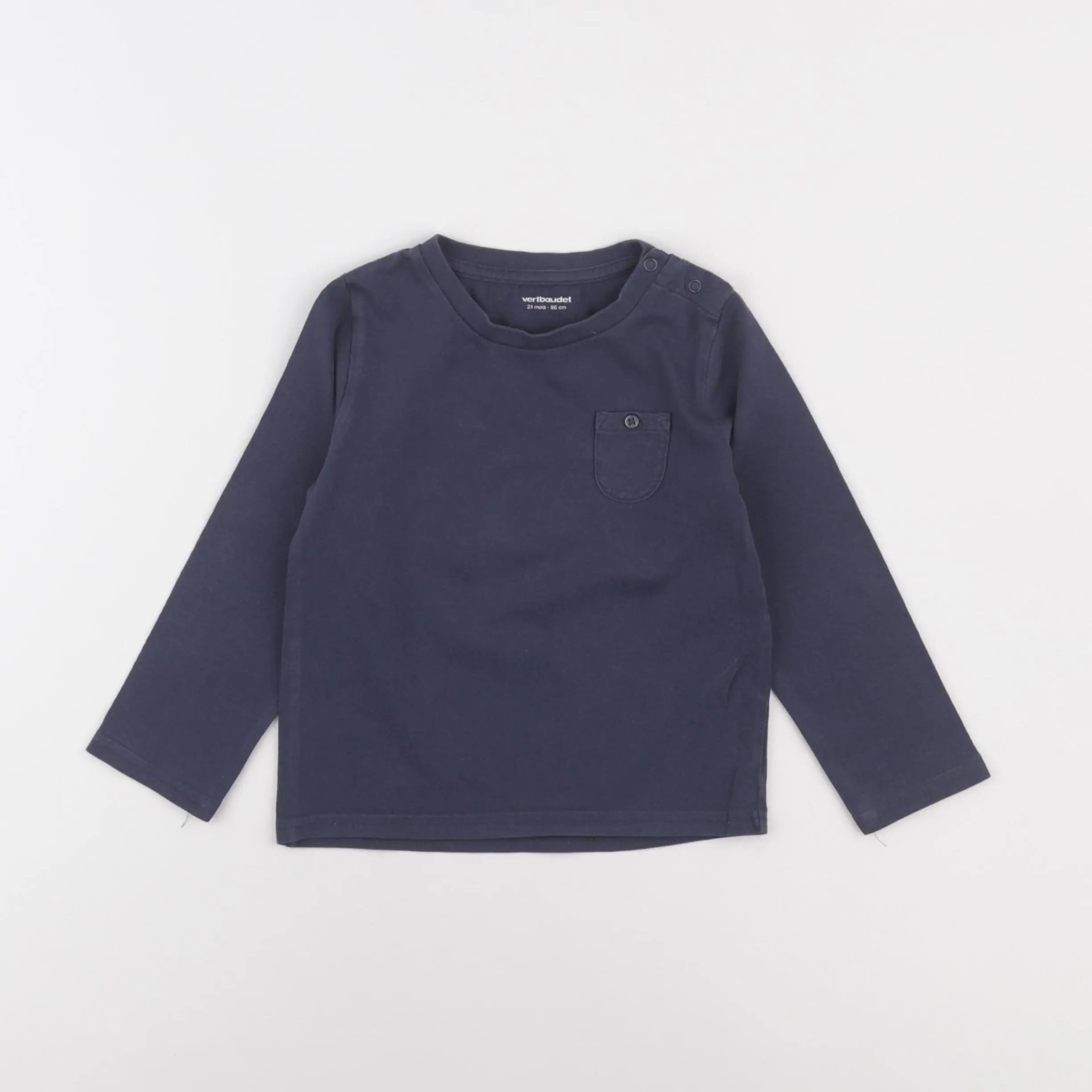 Vertbaudet - tee-shirt bleu - 24 mois