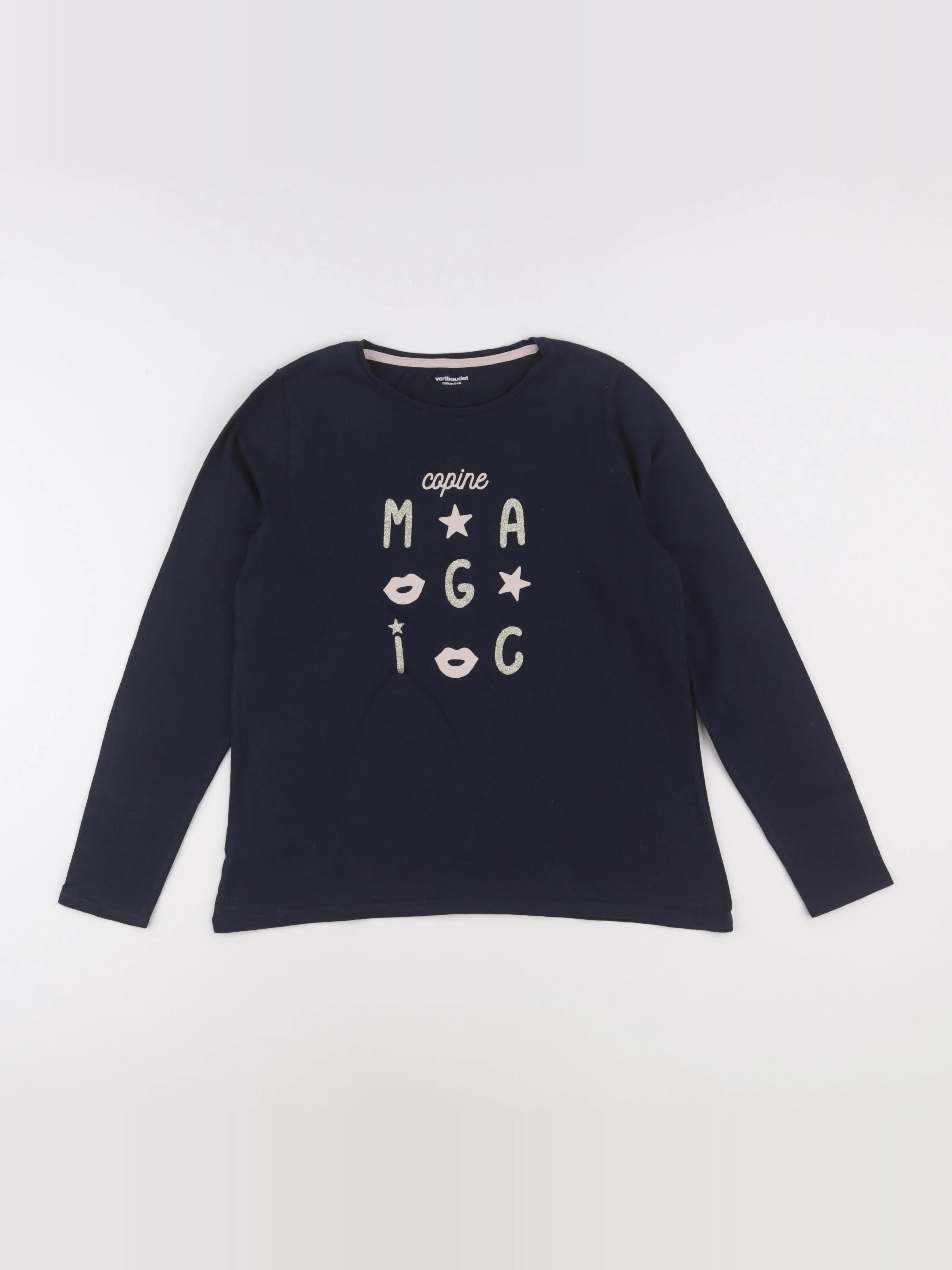 Vertbaudet - tee-shirt bleu - 14 ans