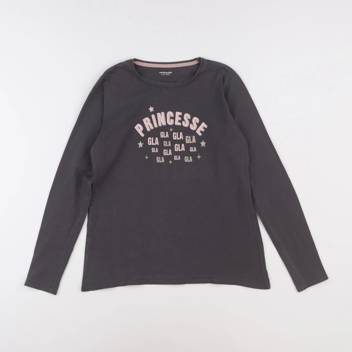 Vertbaudet - tee-shirt taupe - 12 ans