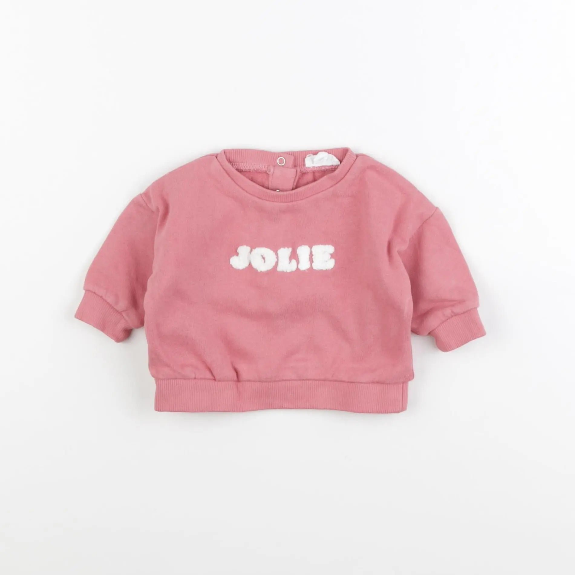 Vertbaudet - sweat rose - 3 mois