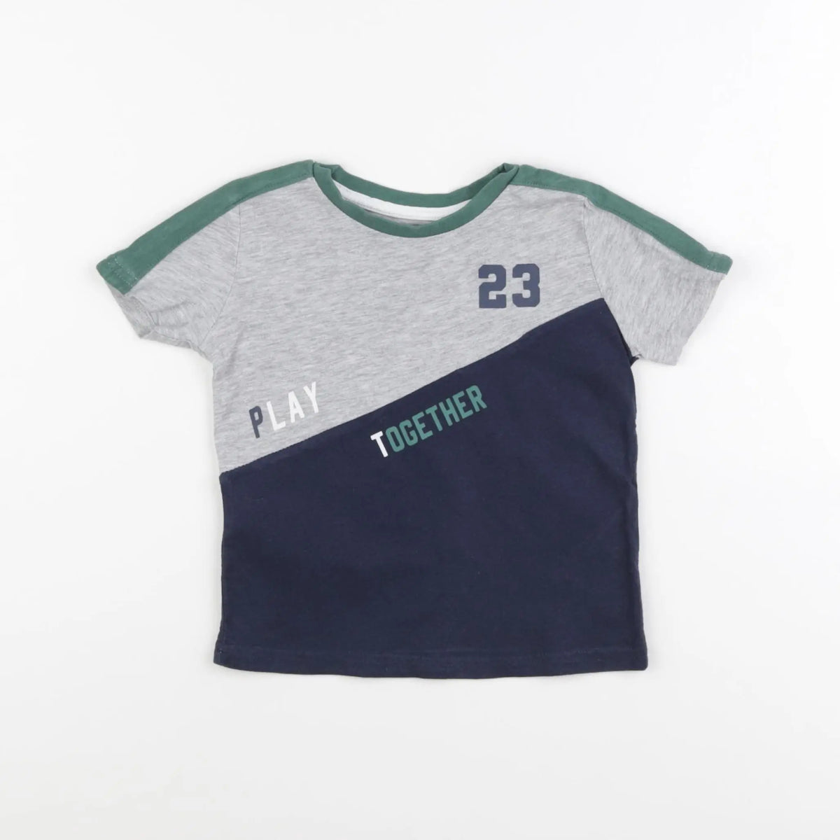 Vertbaudet - tee-shirt bleu - 2 ans